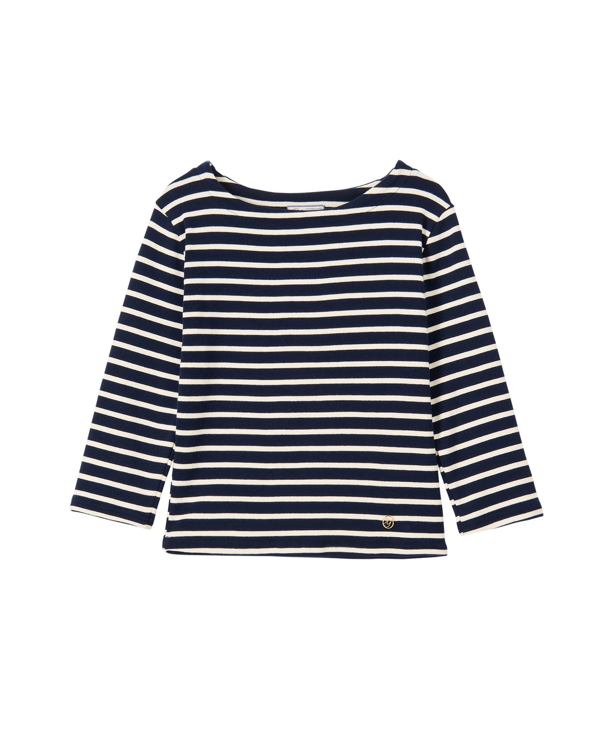 살롱 드 욘(SALON DE YOHN) Boat Neck Classic Tee_ Navy Stripe