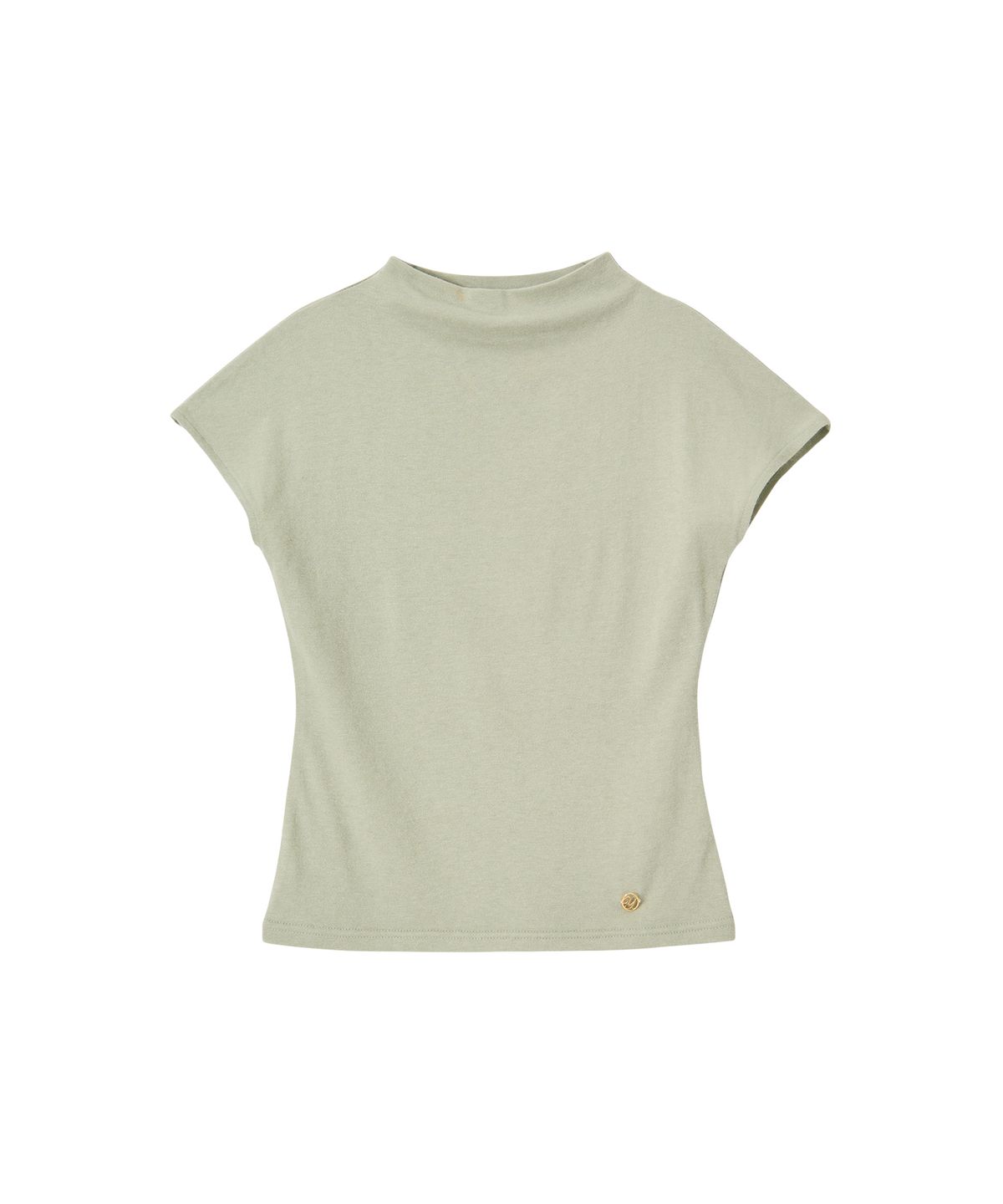 살롱 드 욘(SALON DE YOHN) Classic Mock neck Tee_ Green