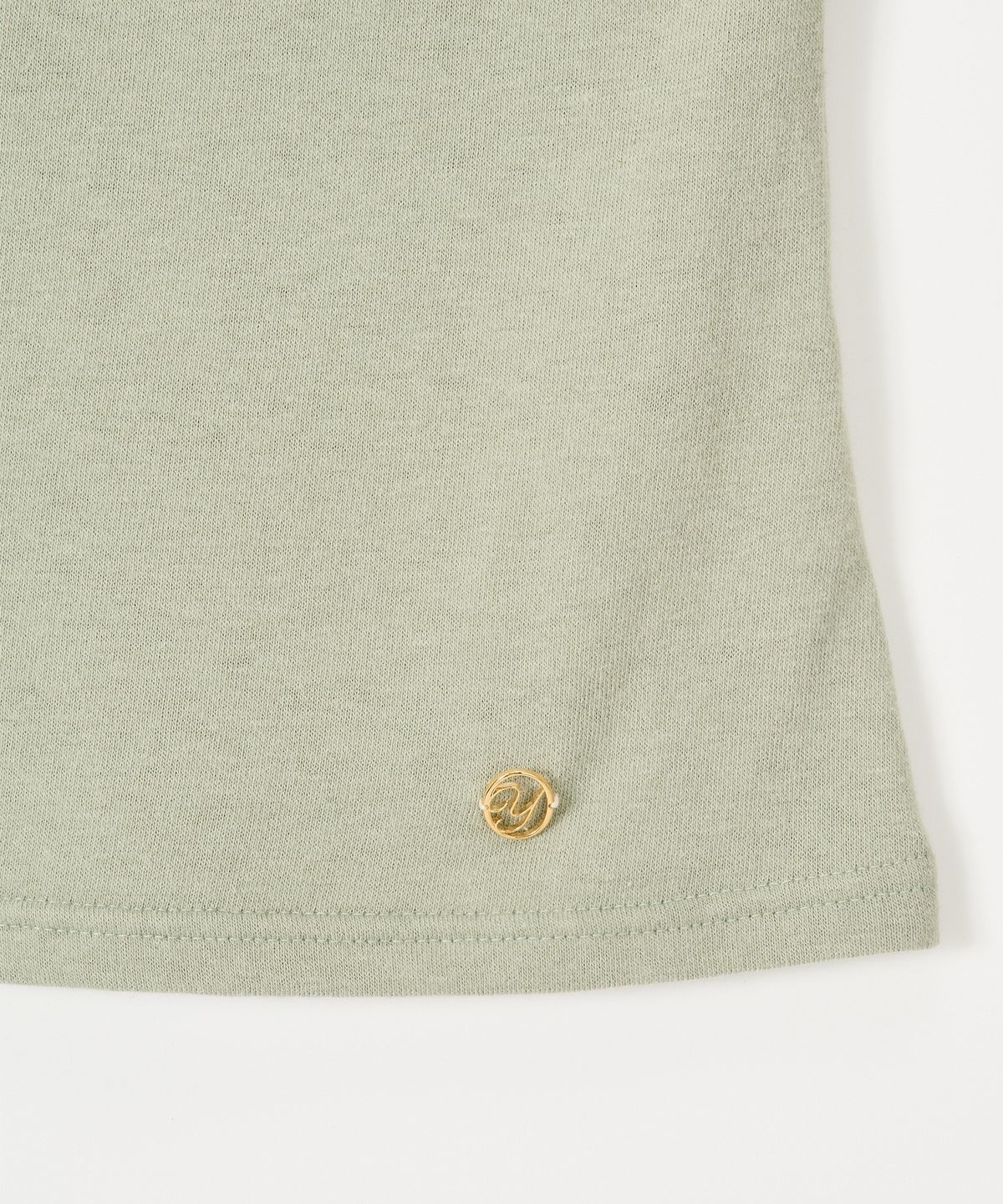 살롱 드 욘(SALON DE YOHN) Classic Mock neck Tee_ Green