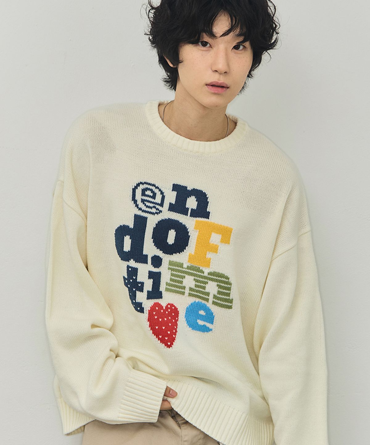 그레이버(GRAVER) [UNISEX]END OF TIME 라운드 니트_2color