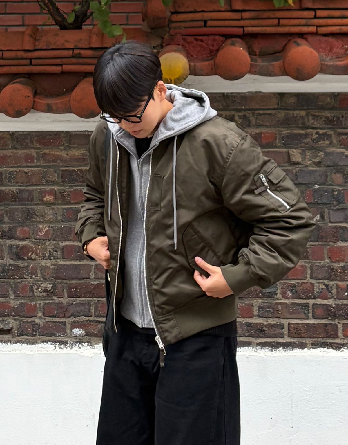 지오다노(GIORDANO) 후드 디태쳐블 패딩 바머 075920 [3color]