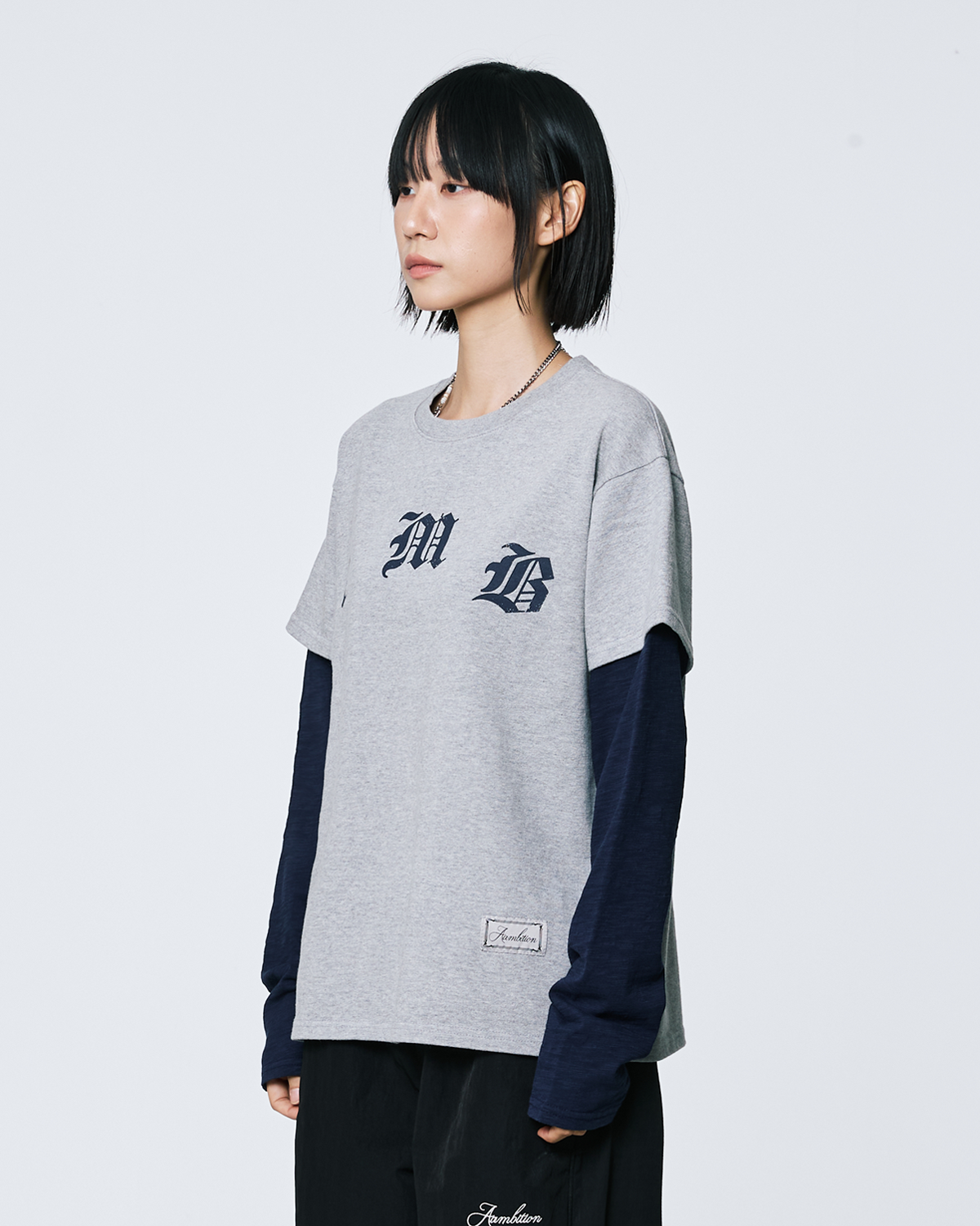 어앰비션(AAMBITION) AMB 레이어드 롱슬리브 (메란지)