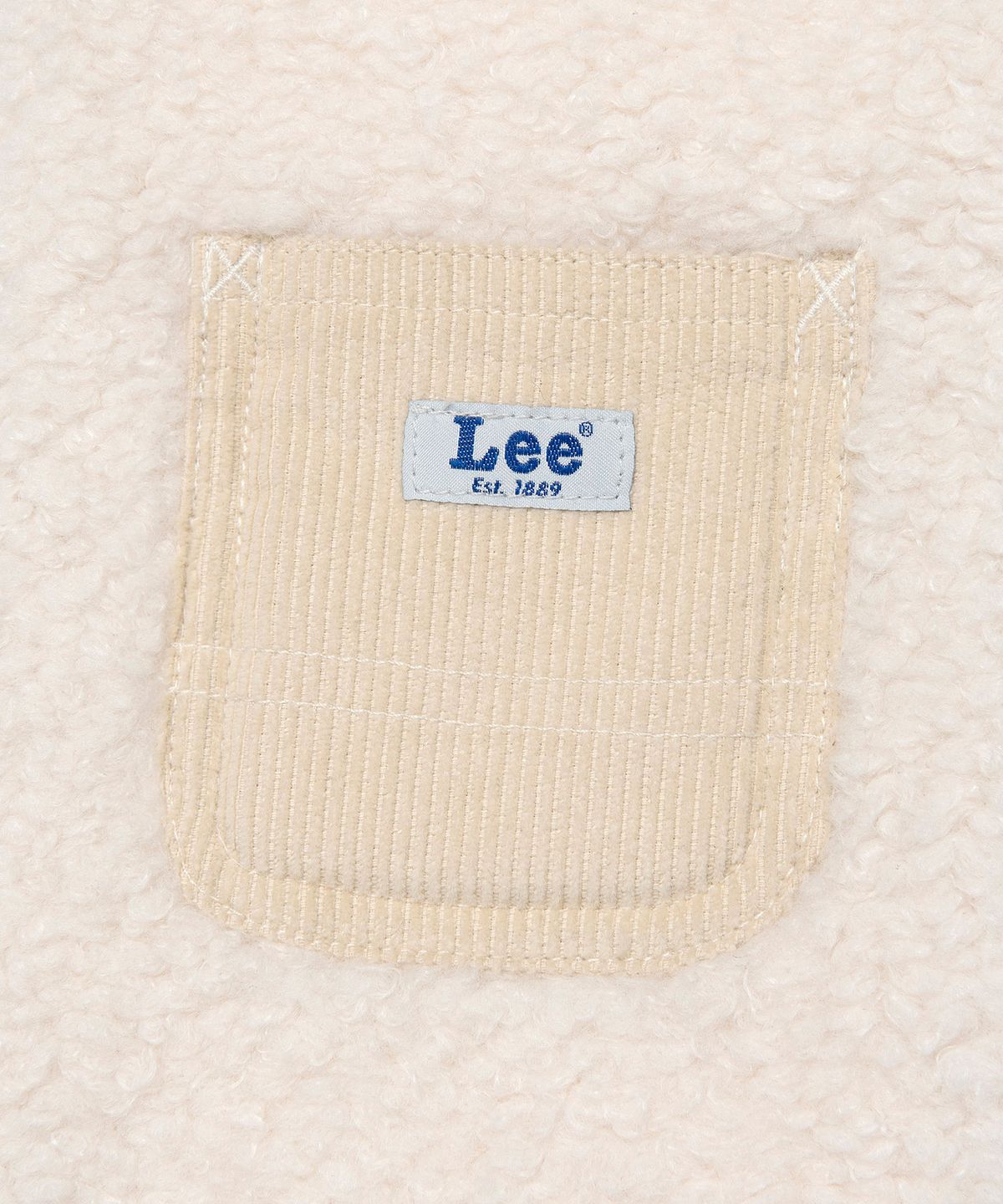 리(LEE) 플리스 포켓 머플러 아이보리