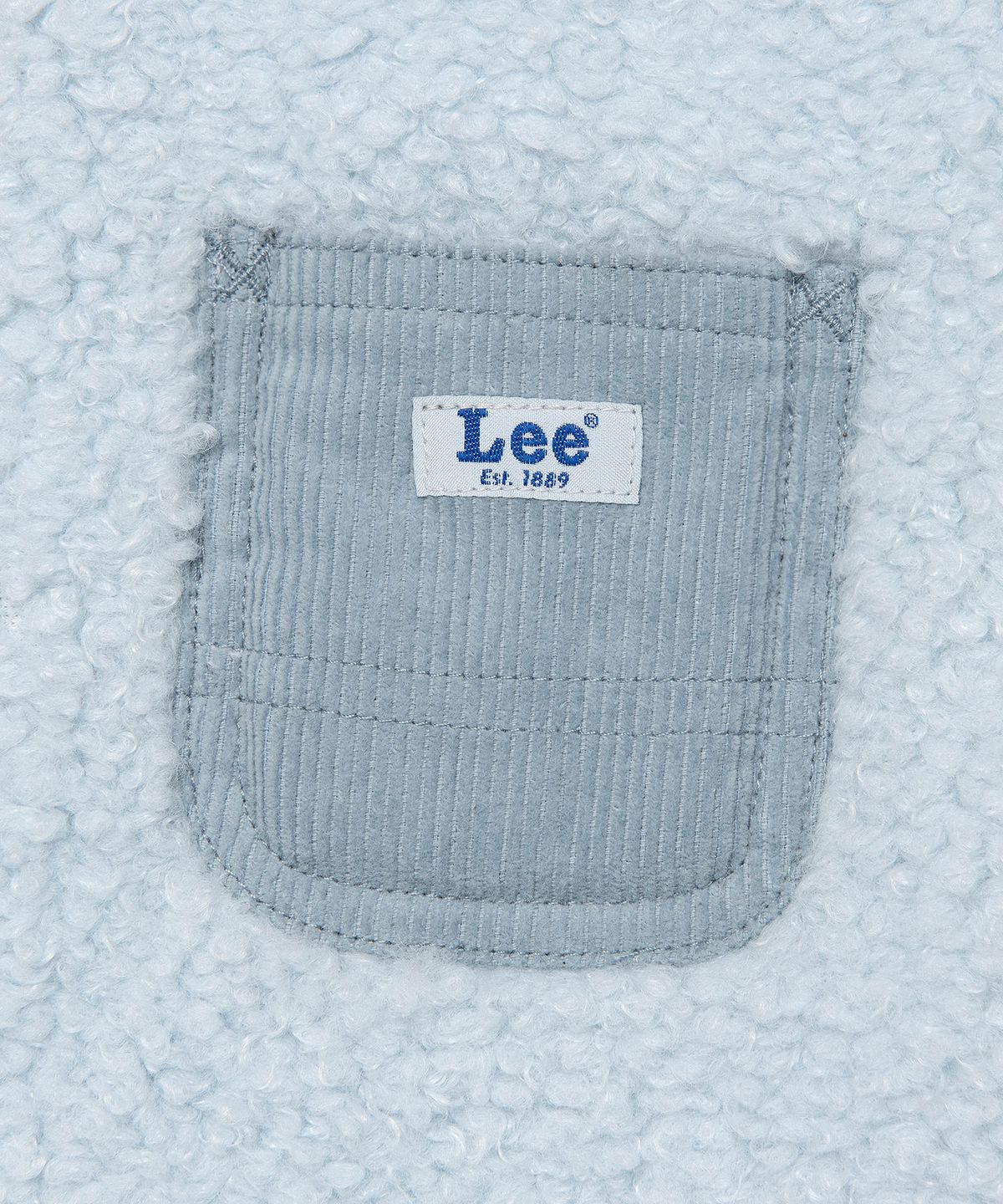 리(LEE) 플리스 포켓 머플러 라이트블루