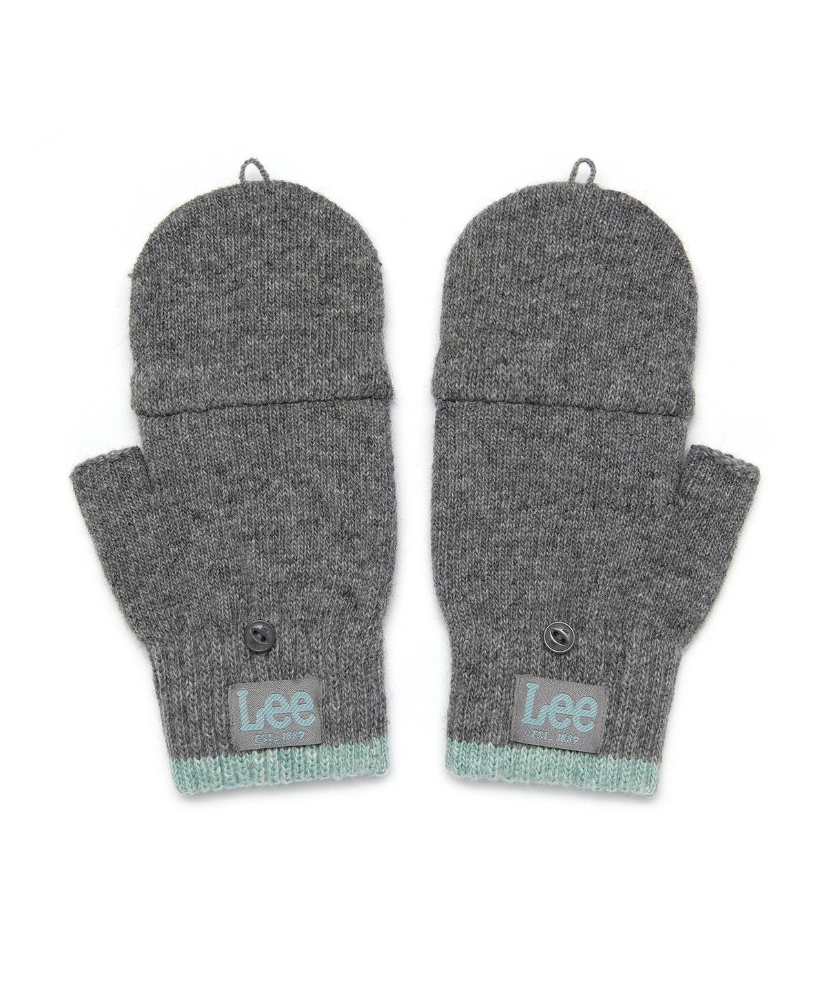리(LEE) 핑거리스 니트 손모아 장갑 그레이