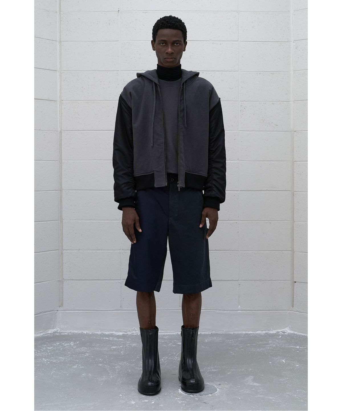 래코드(RECODE) (RE;CODE × OBJECTS IV LIFE by Daniel Arsham) Split Fabric Mix Shorts R0PAA25231GYX