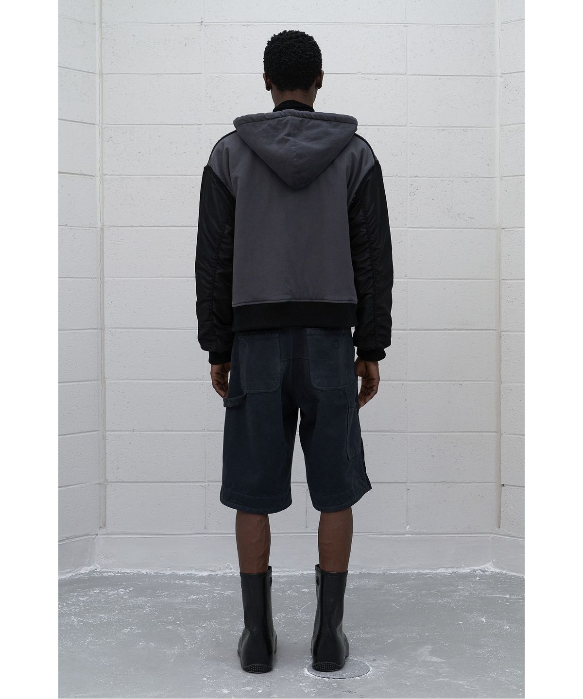 래코드(RECODE) (RE;CODE × OBJECTS IV LIFE by Daniel Arsham) Split Fabric Mix Shorts R0PAA25231GYX