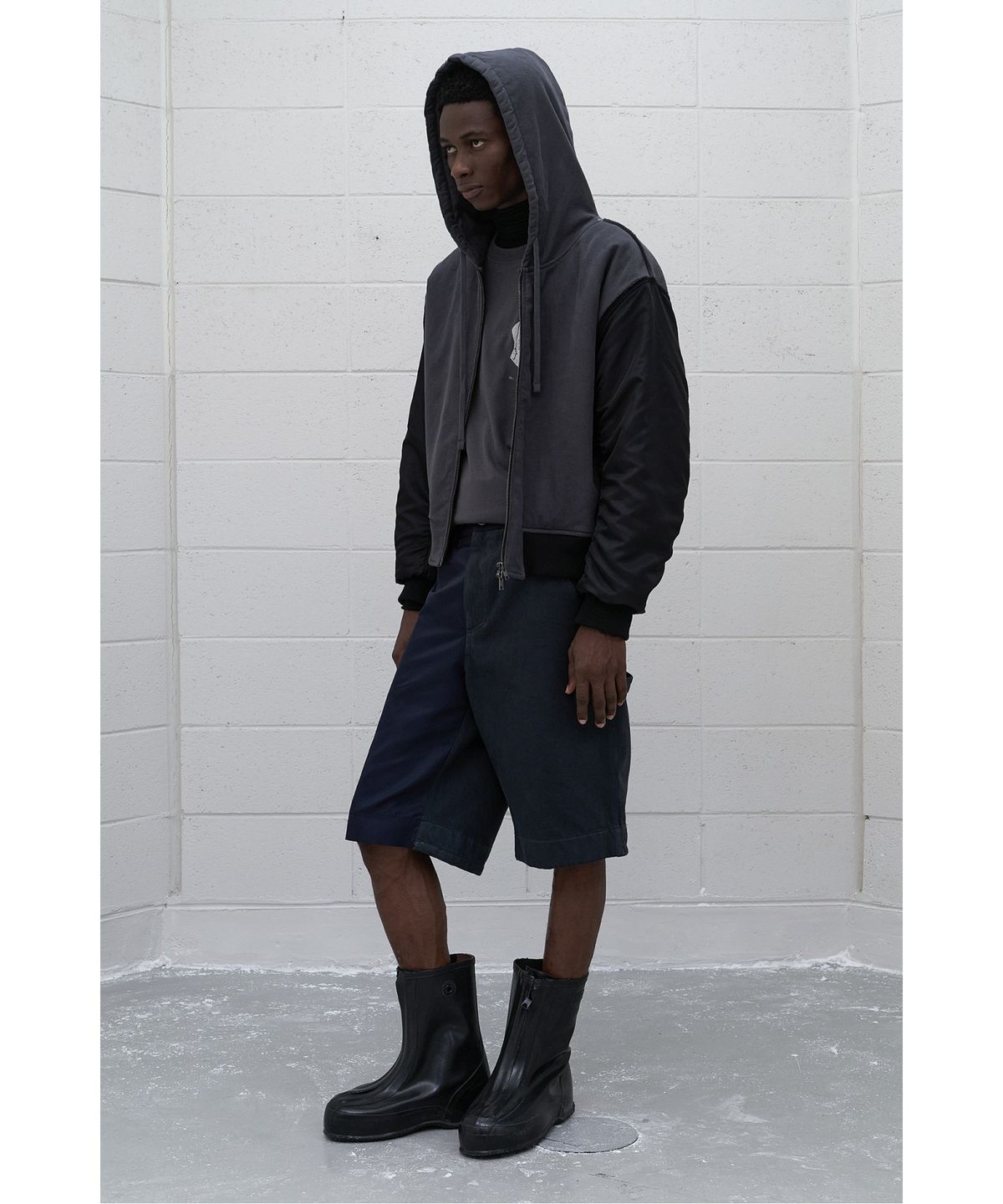 래코드(RECODE) (RE;CODE × OBJECTS IV LIFE by Daniel Arsham) Split Fabric Mix Shorts R0PAA25231GYX