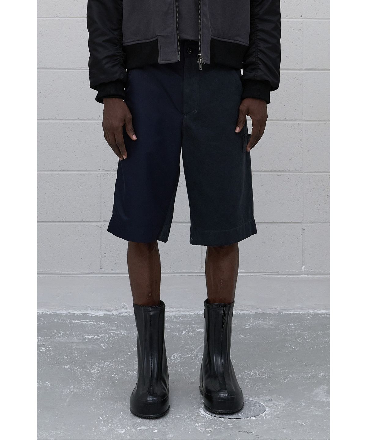 래코드(RECODE) (RE;CODE × OBJECTS IV LIFE by Daniel Arsham) Split Fabric Mix Shorts R0PAA25231GYX