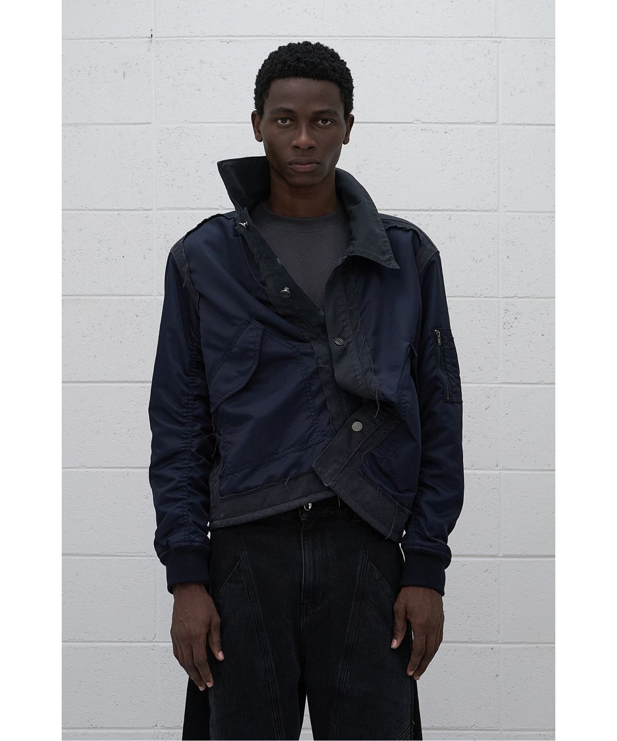 래코드(RECODE) (RE;CODE × OBJECTS IV LIFE by Daniel Arsham) MA-1 Mixed Jacket R0JAA25200GYX