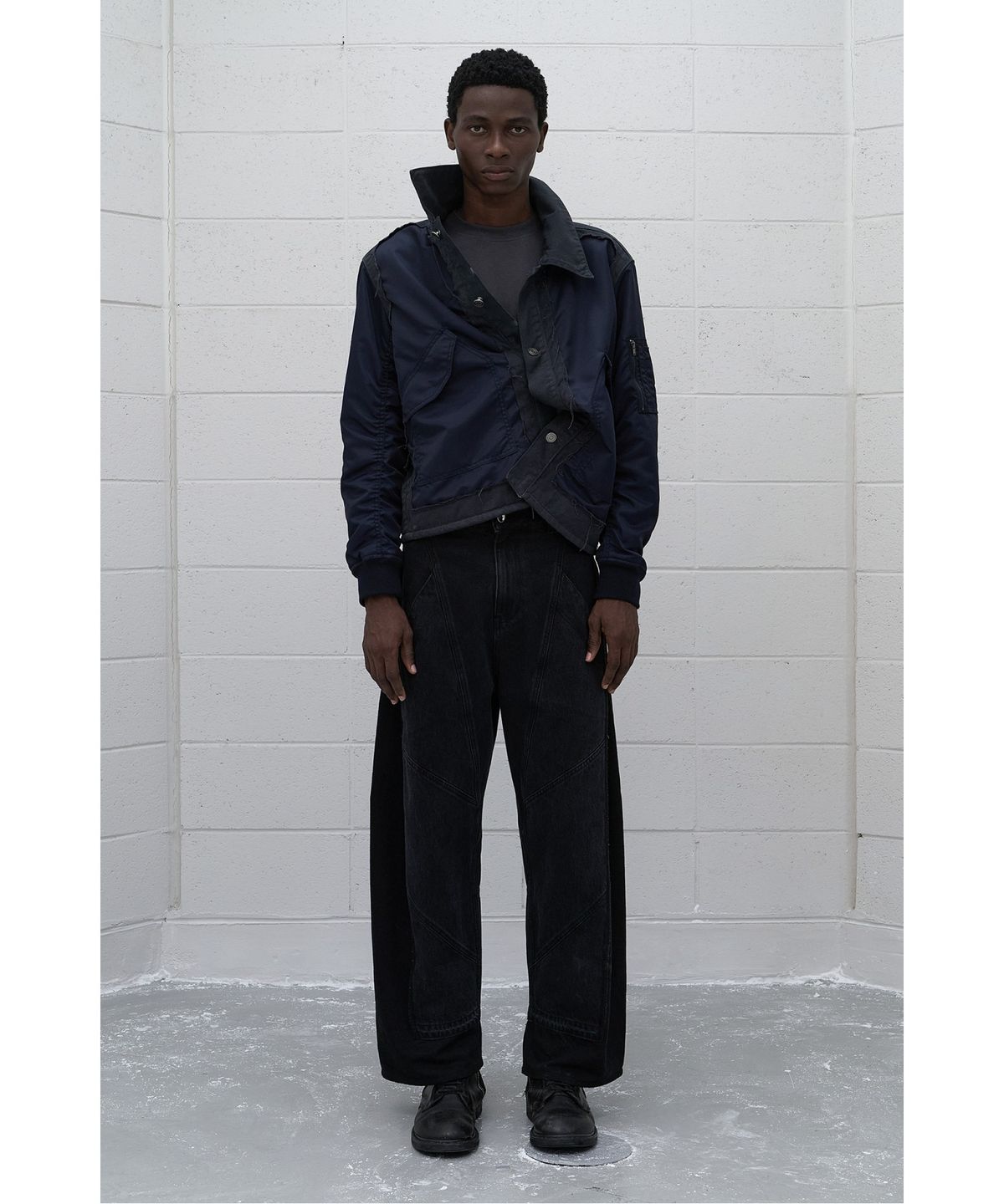 래코드(RECODE) (RE;CODE × OBJECTS IV LIFE by Daniel Arsham) MA-1 Mixed Jacket R0JAA25200GYX