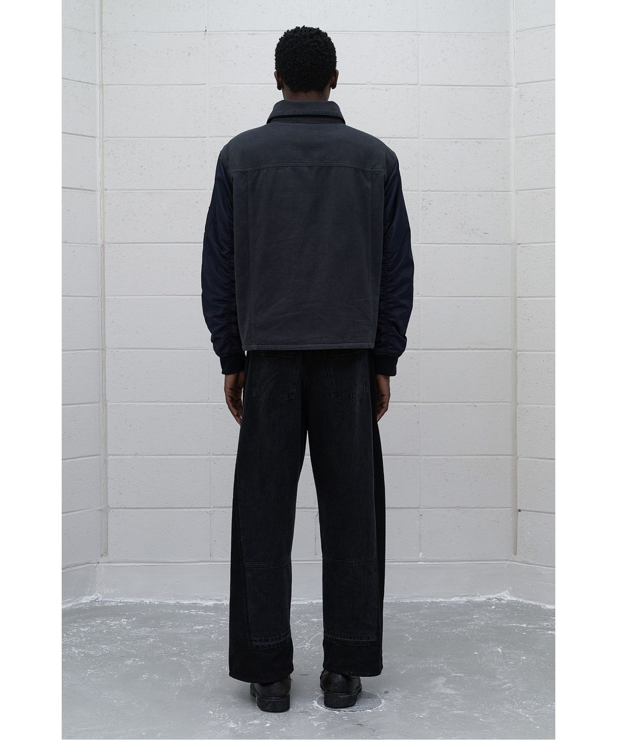 래코드(RECODE) (RE;CODE × OBJECTS IV LIFE by Daniel Arsham) MA-1 Mixed Jacket R0JAA25200GYX