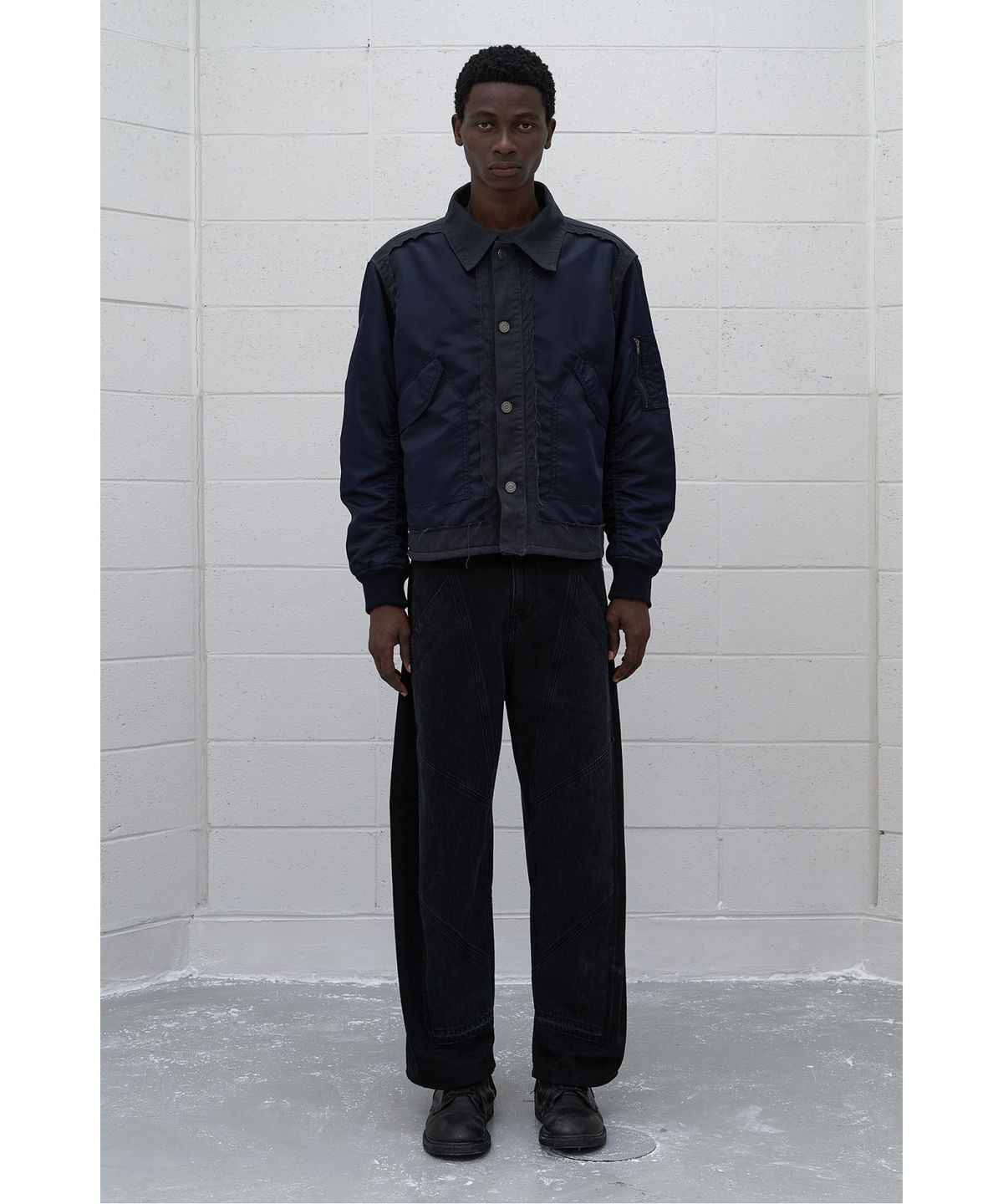 래코드(RECODE) (RE;CODE × OBJECTS IV LIFE by Daniel Arsham) MA-1 Mixed Jacket R0JAA25200GYX