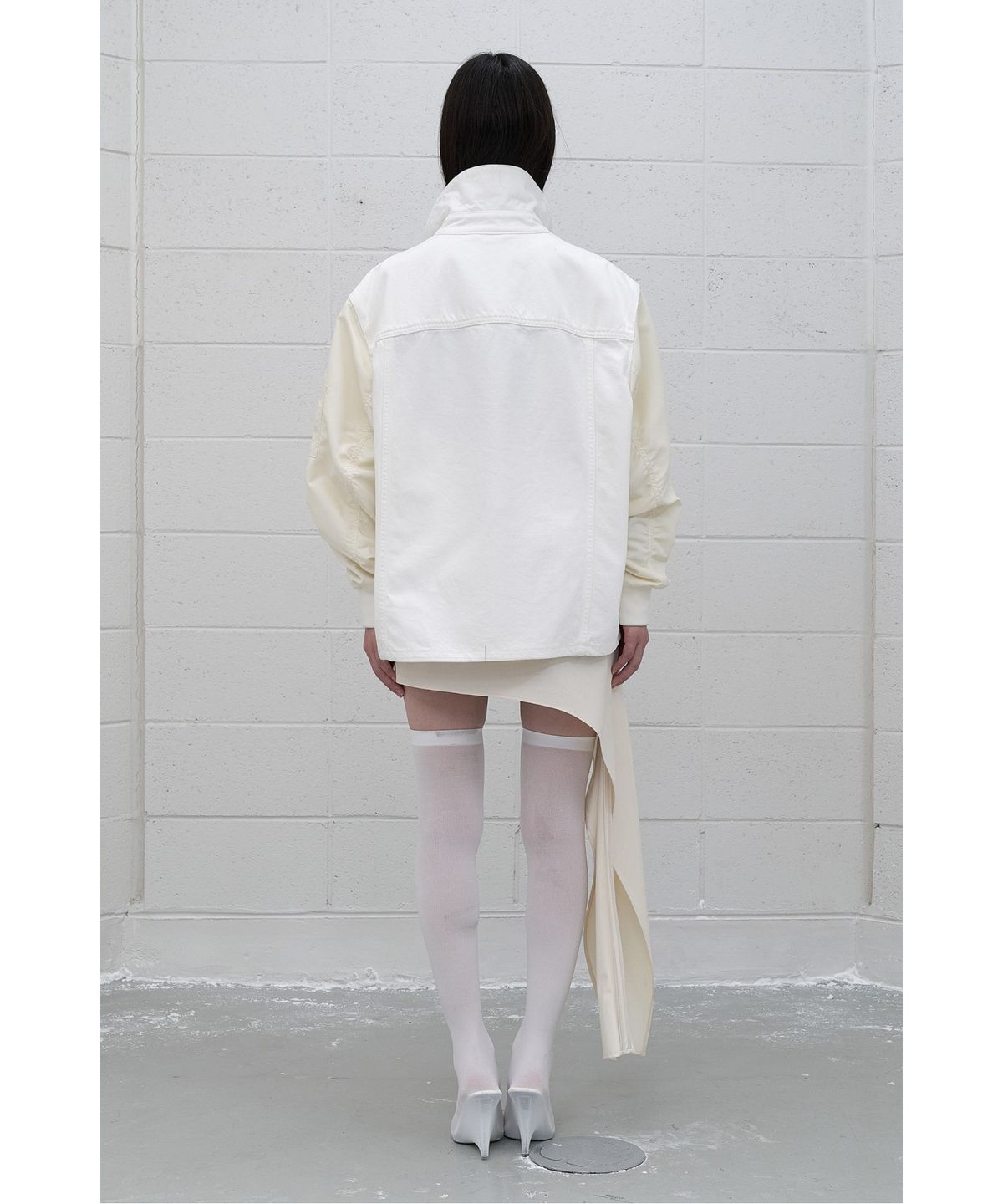 래코드(RECODE) (RE;CODE × OBJECTS IV LIFE by Daniel Arsham) MA-1 Mixed Jacket R0JAA25200WHX