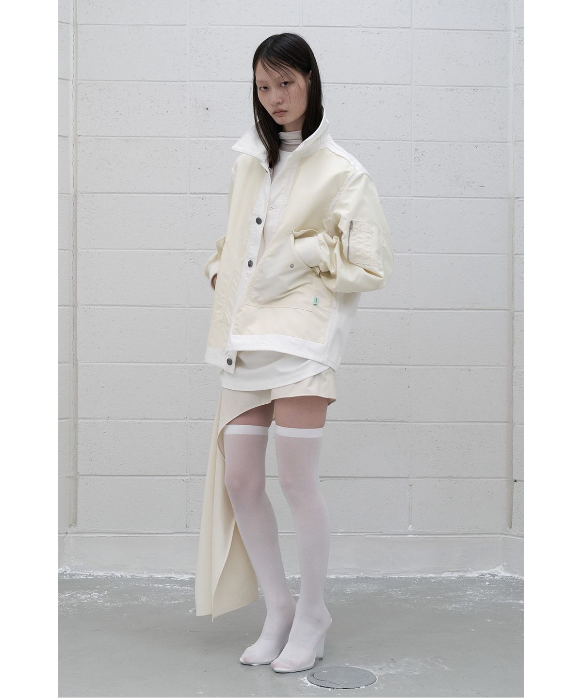 래코드(RECODE) (RE;CODE × OBJECTS IV LIFE by Daniel Arsham) MA-1 Mixed Jacket R0JAA25200WHX