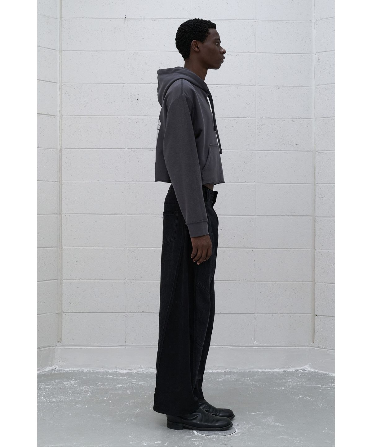 래코드(RECODE) (RE;CODE × OBJECTS IV LIFE by Daniel Arsham) Cropped Hoodie R0TAX25223GYX