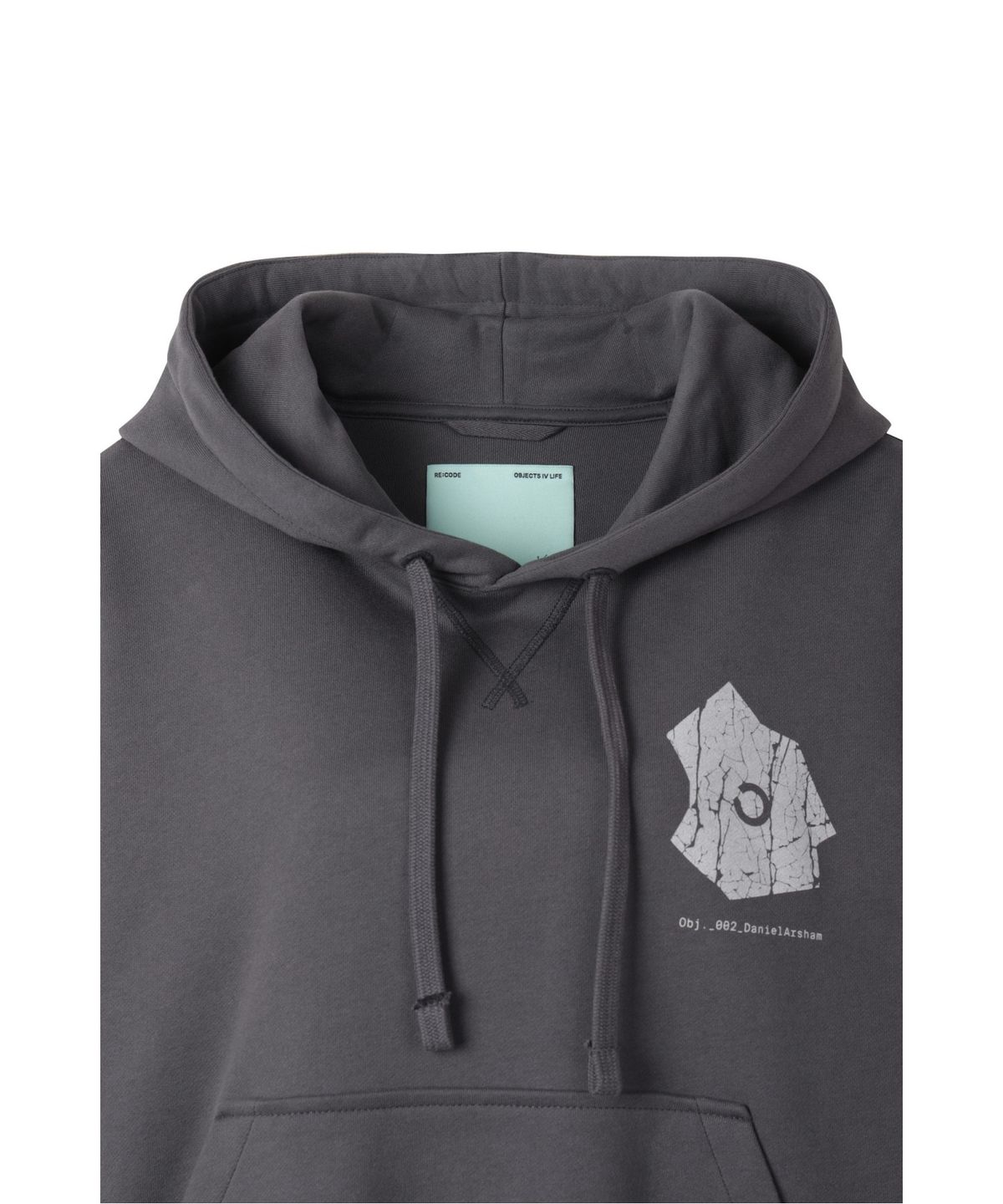 래코드(RECODE) (RE;CODE × OBJECTS IV LIFE by Daniel Arsham) Cropped Hoodie R0TAX25223GYX