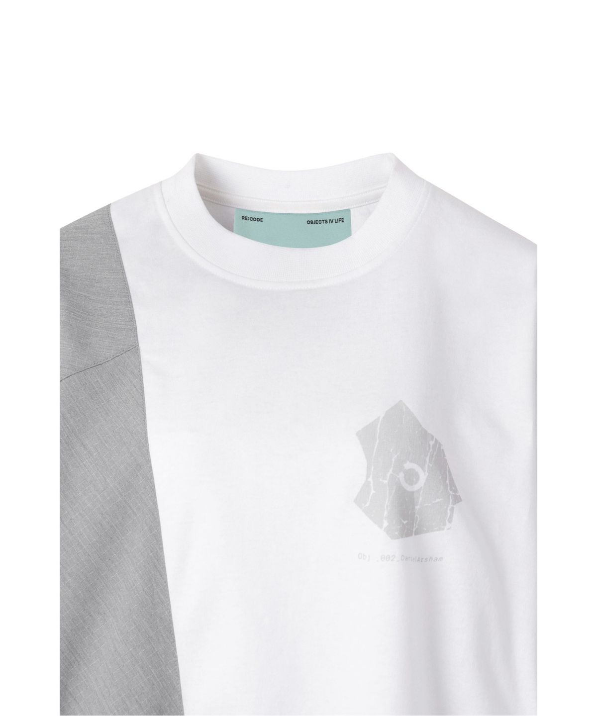 래코드(RECODE) (RE;CODE × OBJECTS IV LIFE by Daniel Arsham) Half Fabric Mixed Top R0TAX25220WHX