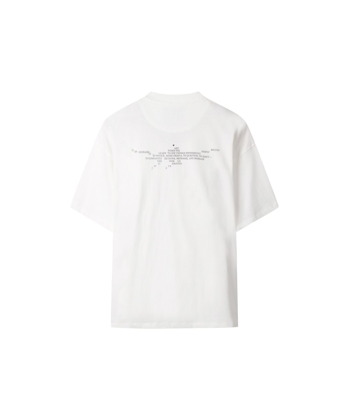 래코드(RECODE) (RE;CODE × OBJECTS IV LIFE by Daniel Arsham) Typography T-shirt R0TAX25222WHX