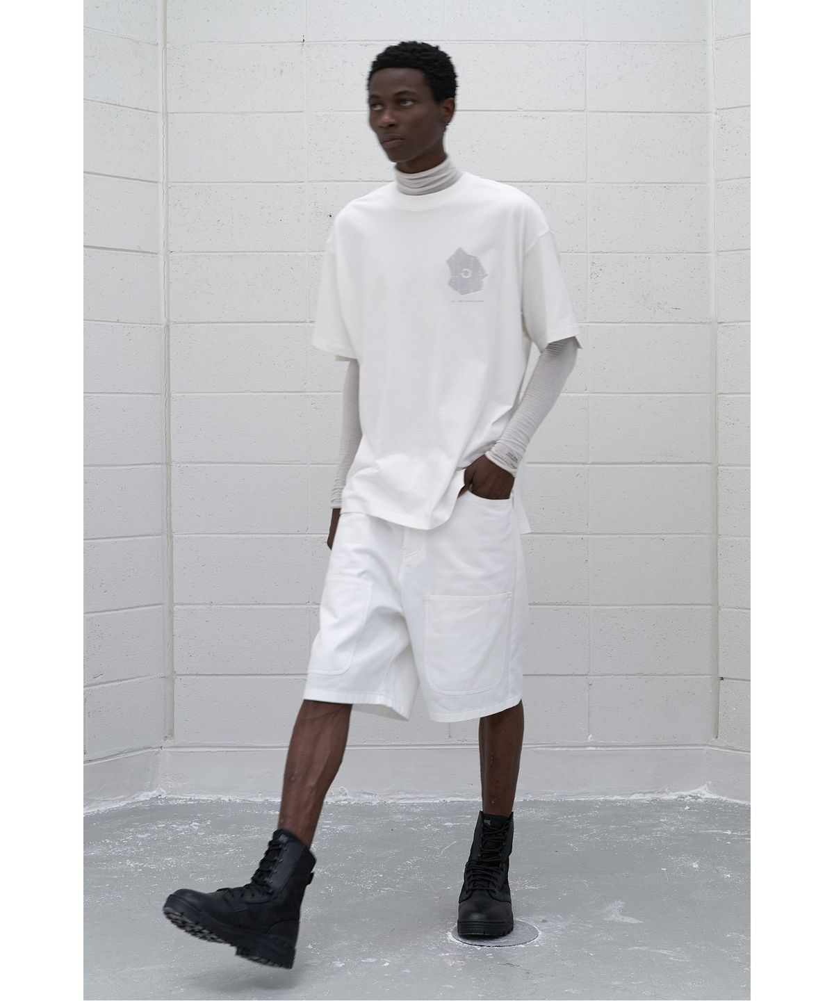 래코드(RECODE) (RE;CODE × OBJECTS IV LIFE by Daniel Arsham) Garment Layered T-shirt R0TAX25221WHX