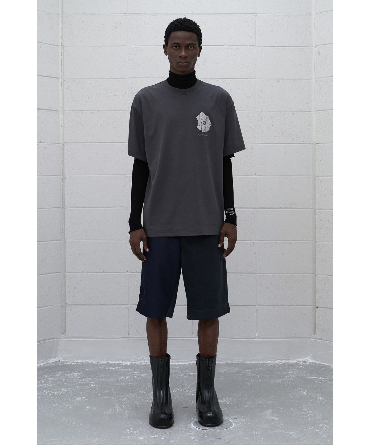 래코드(RECODE) (RE;CODE × OBJECTS IV LIFE by Daniel Arsham) Garment Layered T-shirt R0TAX25221GYX