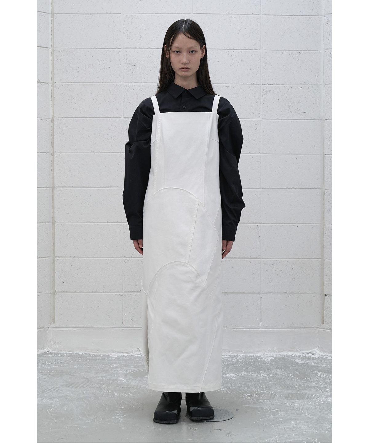 래코드(RECODE) (RE;CODE × OBJECTS IV LIFE by Daniel Arsham) Reconstructed Sleeve Dress R0DAA25211WHX