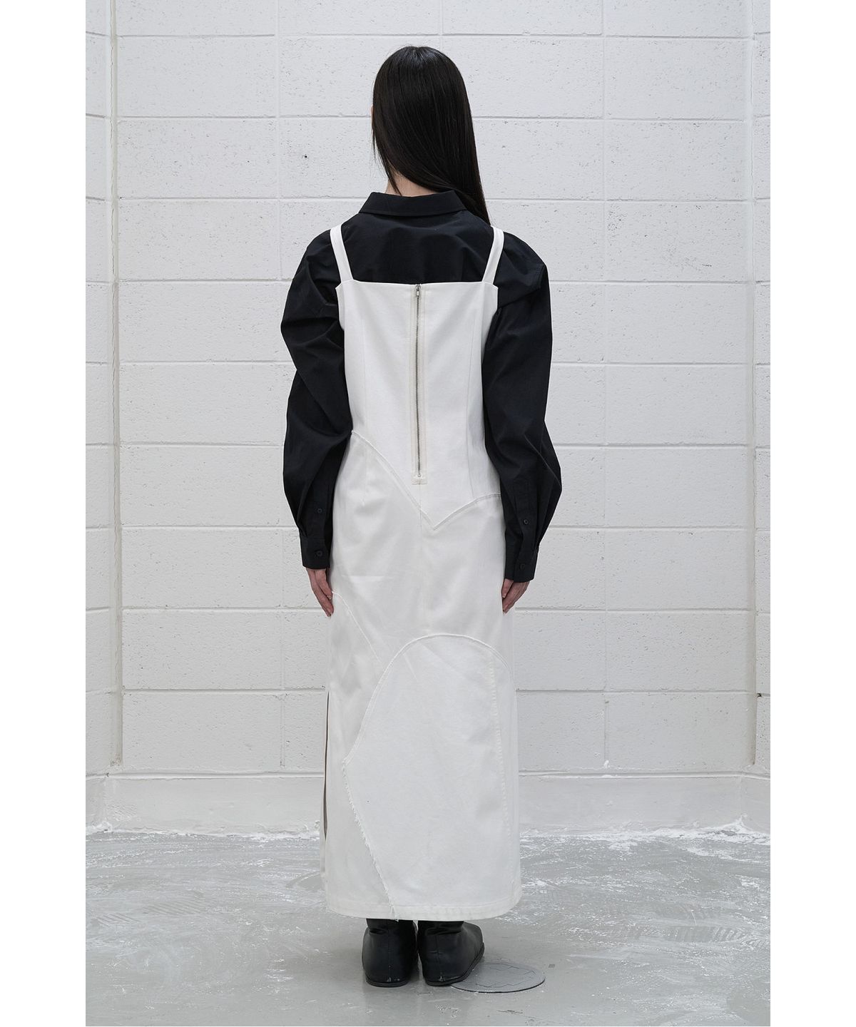 래코드(RECODE) (RE;CODE × OBJECTS IV LIFE by Daniel Arsham) Reconstructed Sleeve Dress R0DAA25211WHX