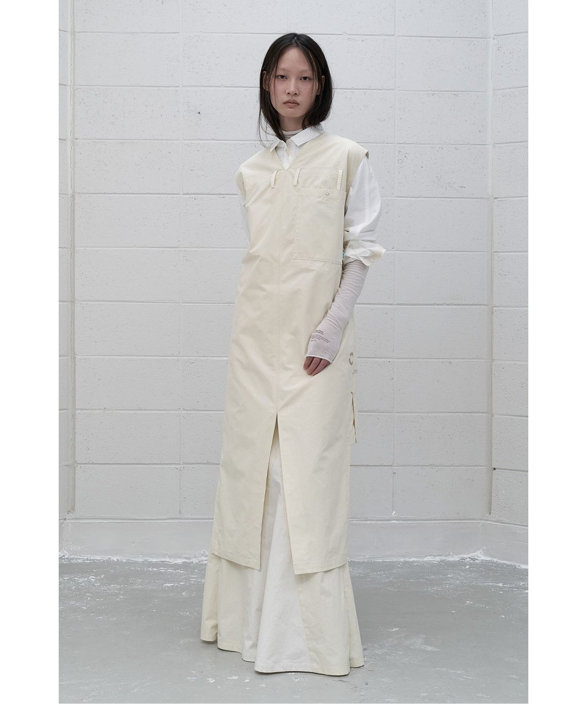 래코드(RECODE) (RE;CODE × OBJECTS IV LIFE by Daniel Arsham) Reworked Pants Layering Dress R0DAA25202IVX