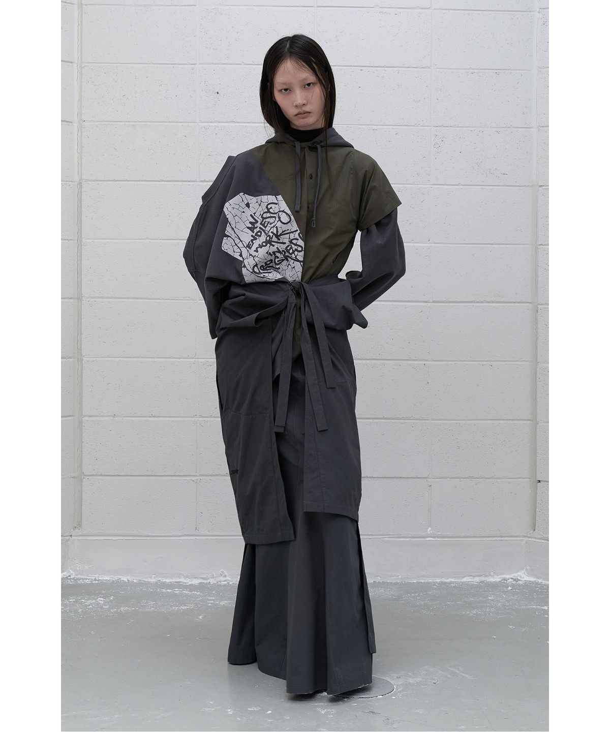 래코드(RECODE) (RE;CODE × OBJECTS IV LIFE by Daniel Arsham) Reworked Pants Layering Dress R0DAA25202GYX