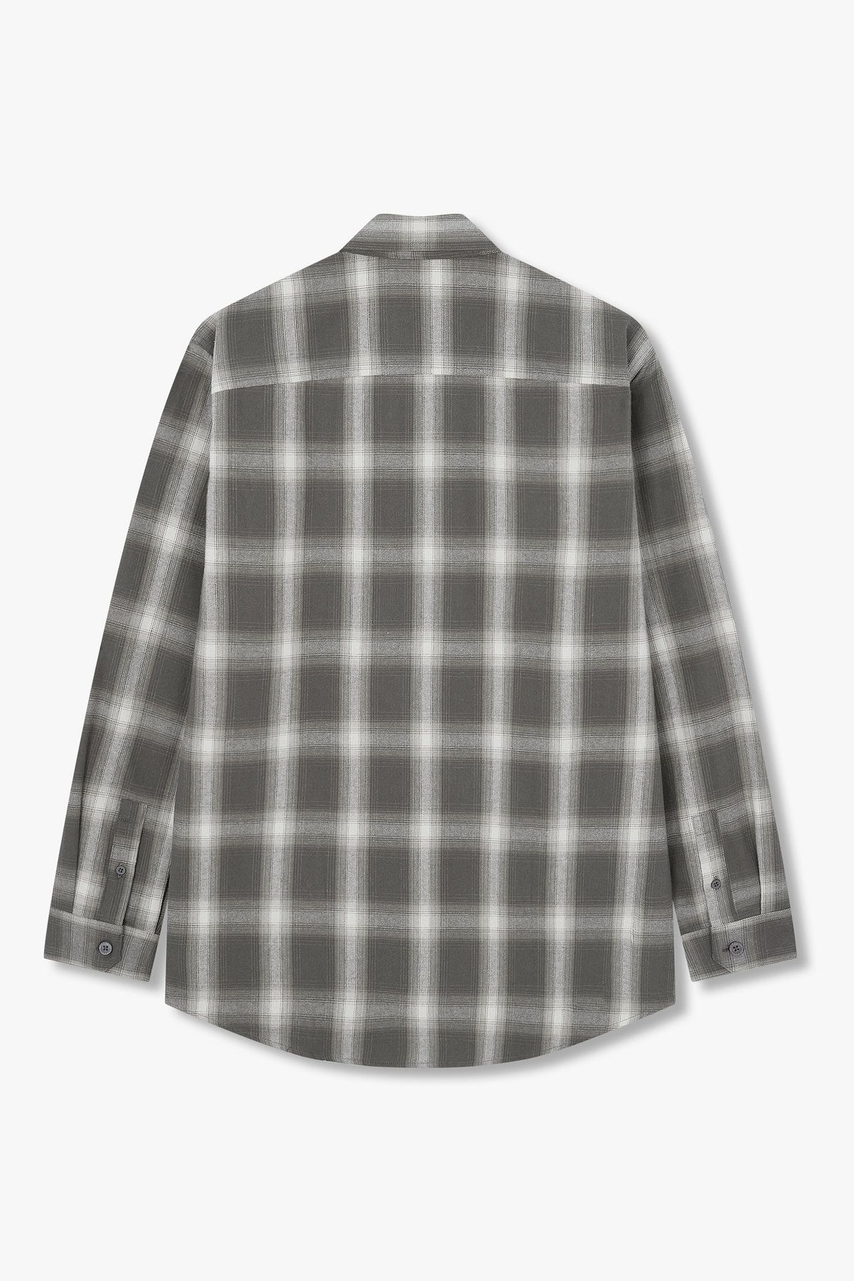아르마니 익스체인지(ARMANI EXCHANGE) 남성 타탄 체크 플란넬 셔츠_다크 그레이 A415320005