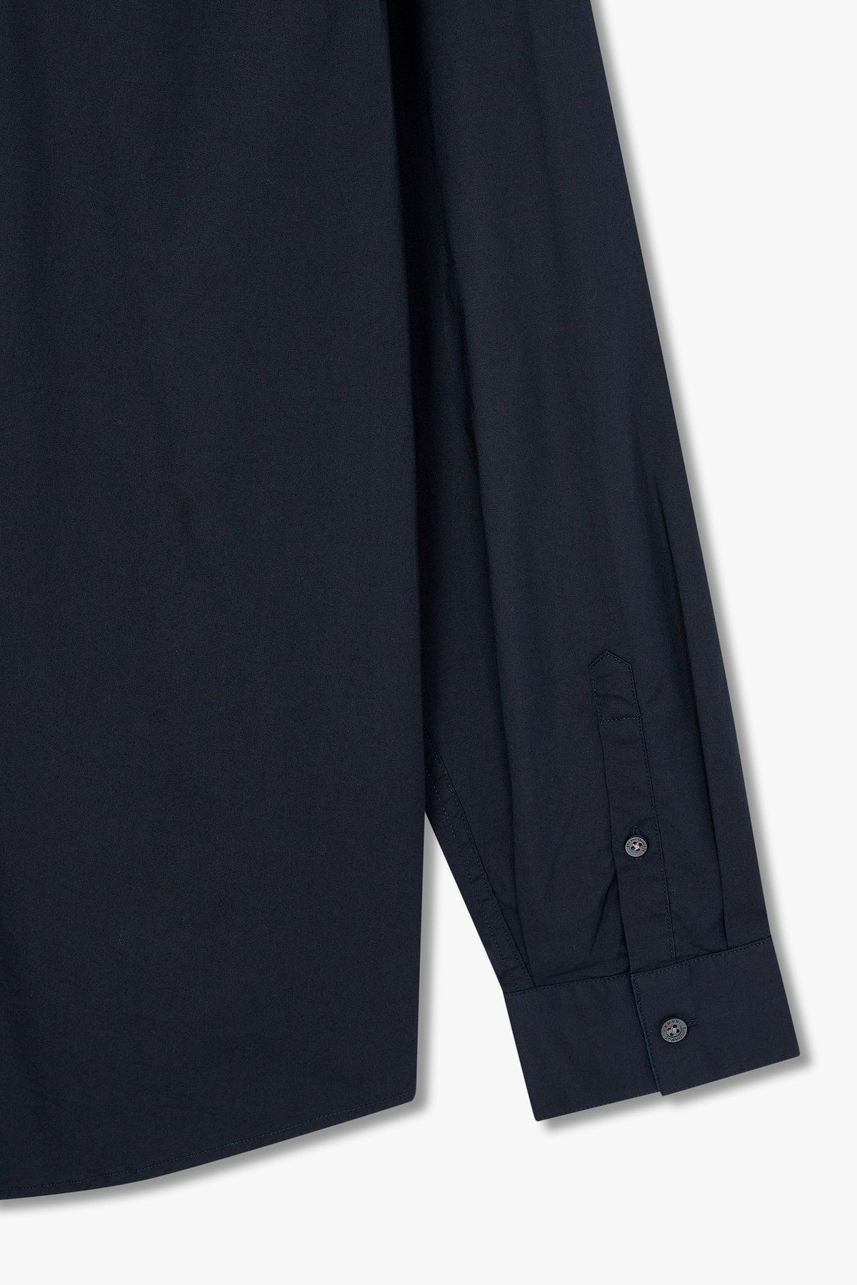 아르마니 익스체인지(ARMANI EXCHANGE) 남성 로고 자수 스트레치 셔츠_다크 네이비 A415320006
