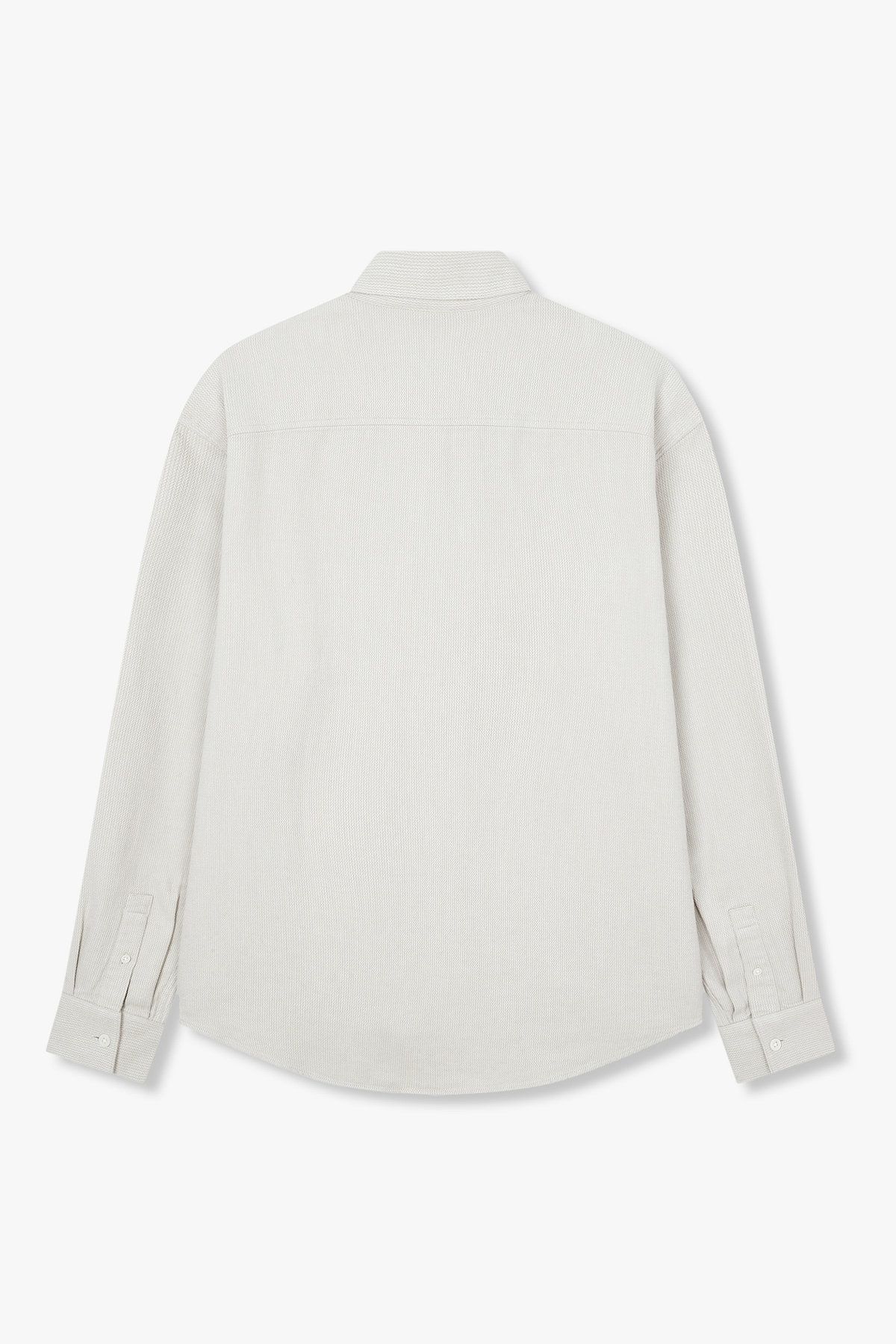 아르마니 익스체인지(ARMANI EXCHANGE) 남성 소프트 코튼 지퍼드 셔츠_라이트 그레이 A415320003