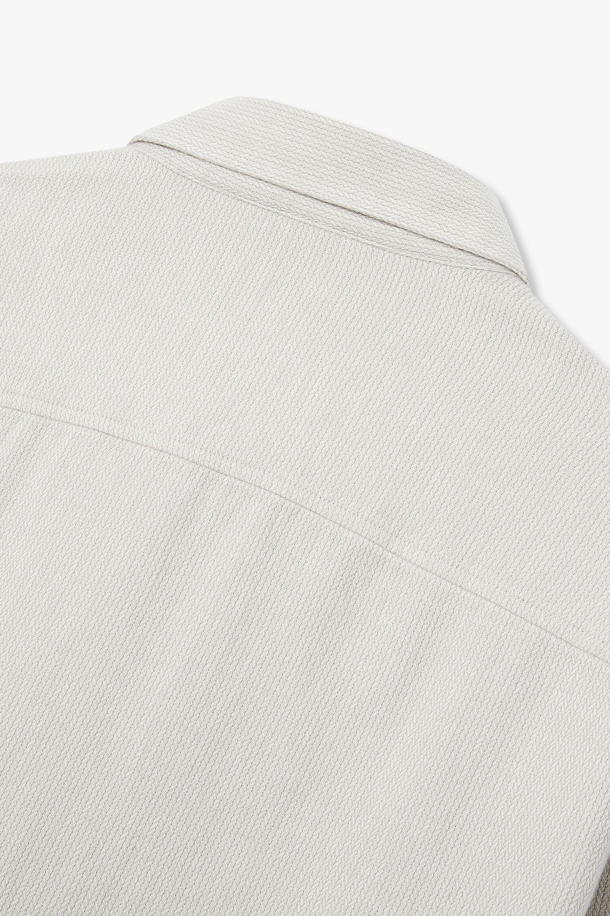 아르마니 익스체인지(ARMANI EXCHANGE) 남성 소프트 코튼 지퍼드 셔츠_라이트 그레이 A415320003
