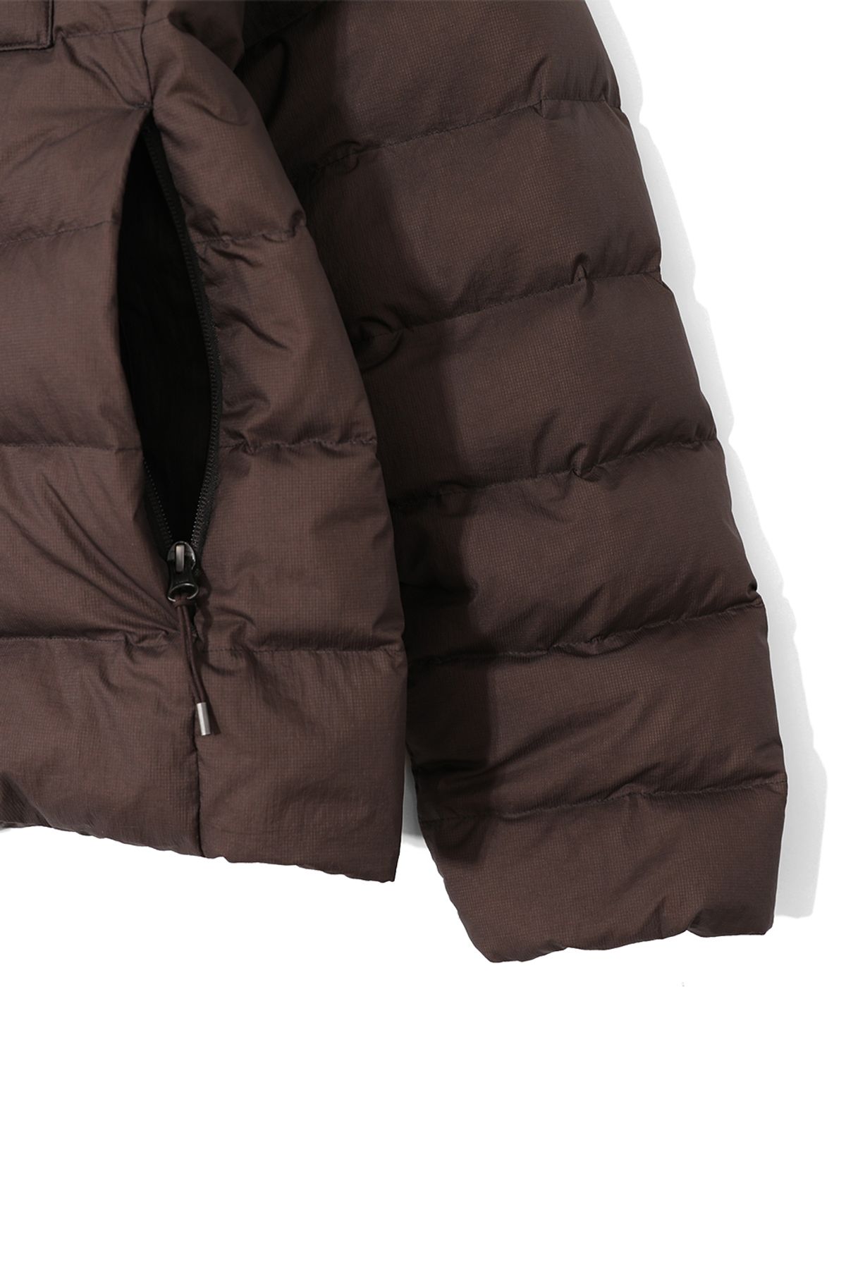 홀리선(HORLISUN) Frost Hood Duckdown Light Jacket Dark Brown