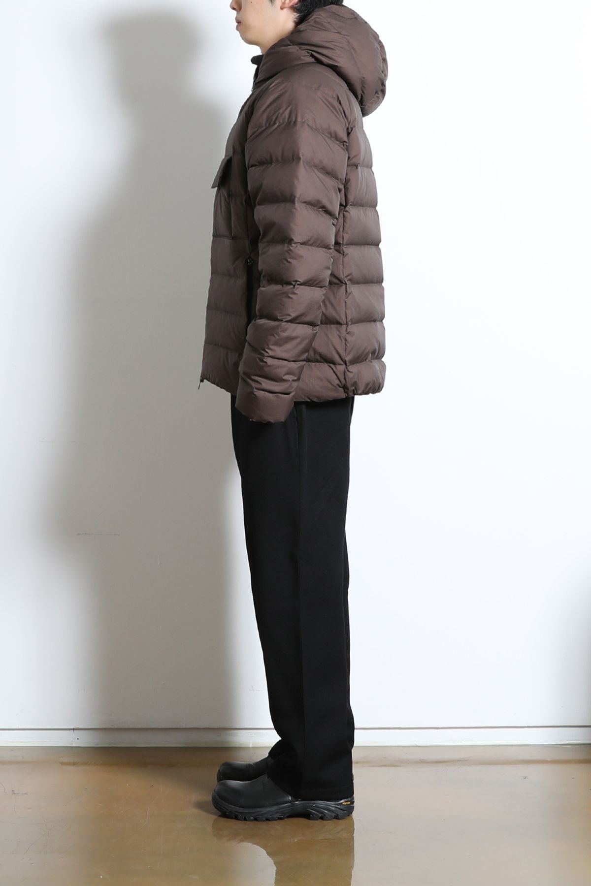 홀리선(HORLISUN) Frost Hood Duckdown Light Jacket Dark Brown