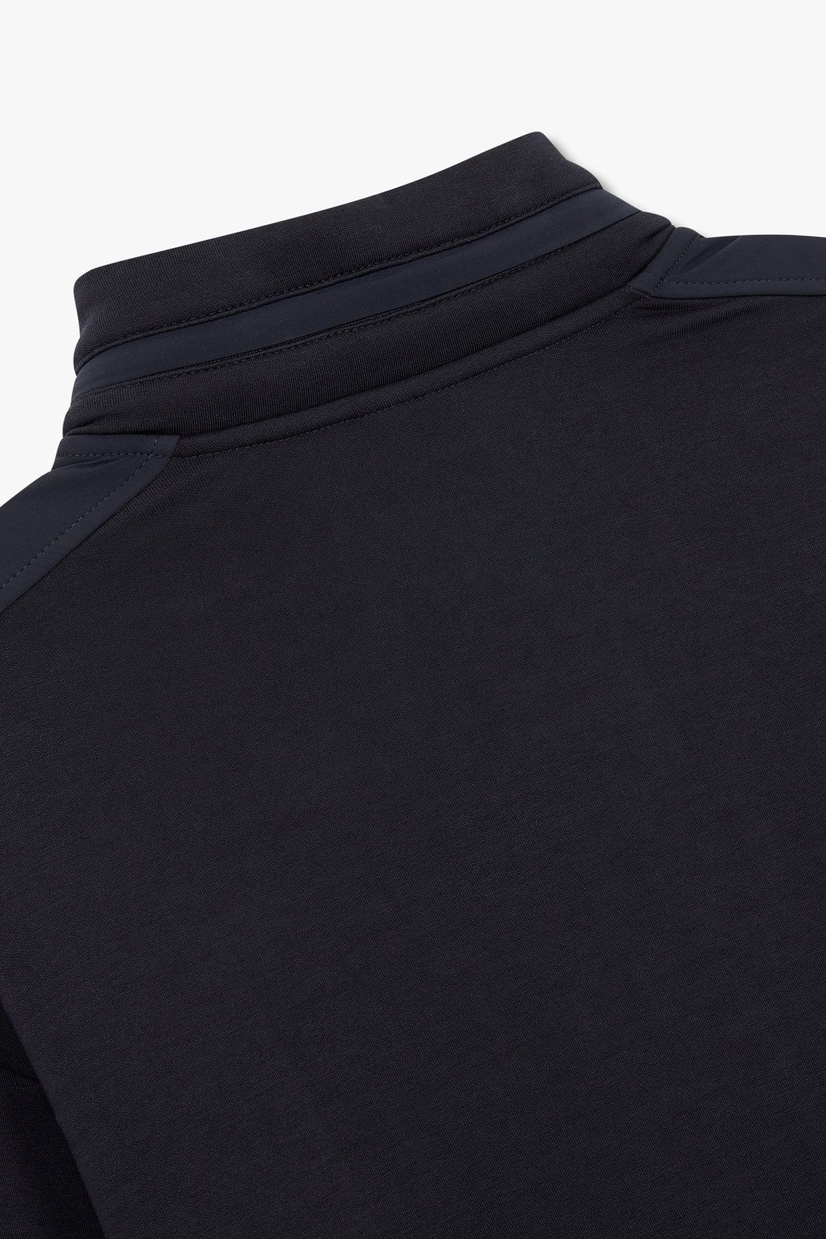 아르마니 익스체인지(ARMANI EXCHANGE) 남성 히든 후디드 배색 패치 자켓_네이비 A415331012