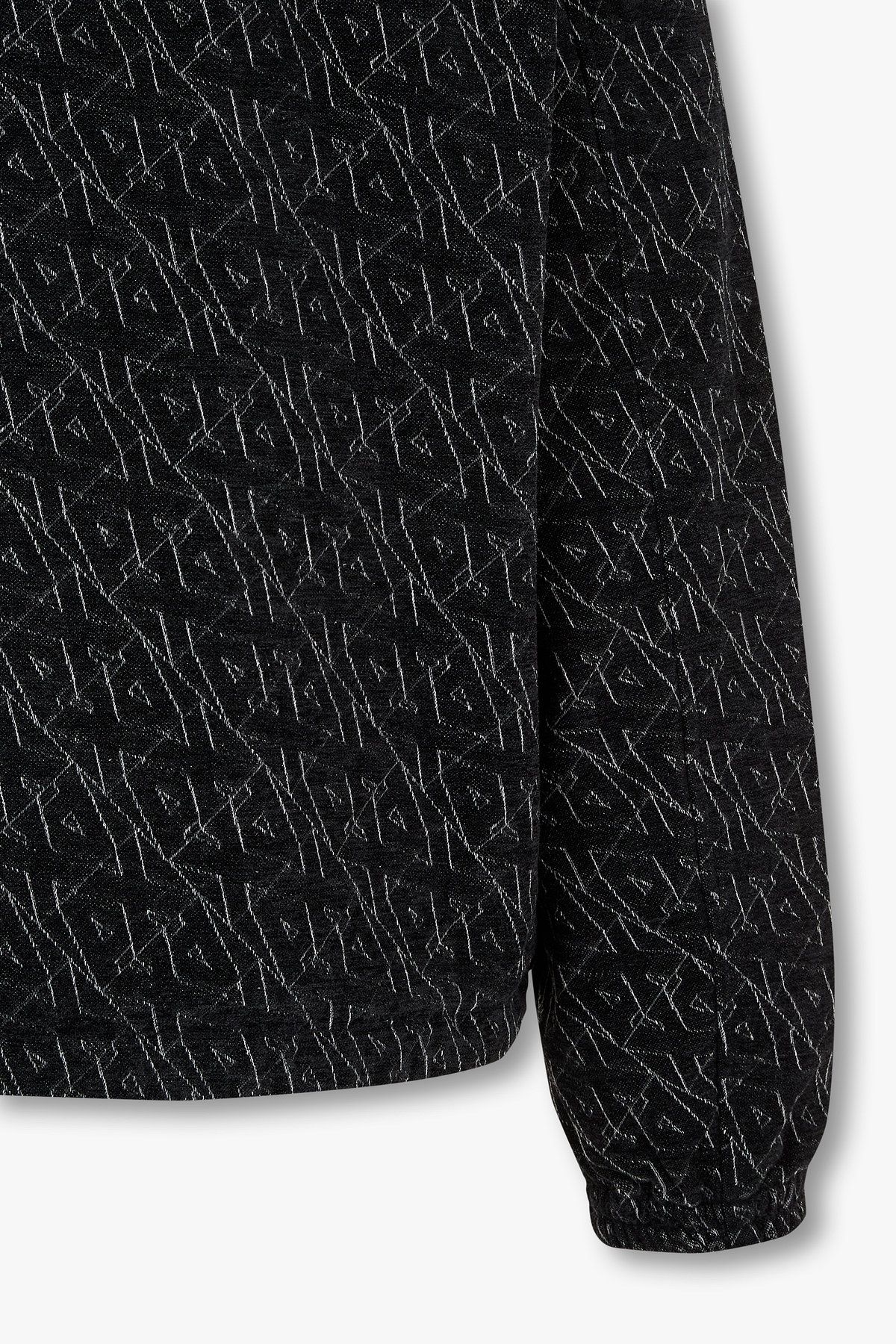 아르마니 익스체인지(ARMANI EXCHANGE) 남성 올오버 자수 로고 자카드 블루종_블랙 A415310023