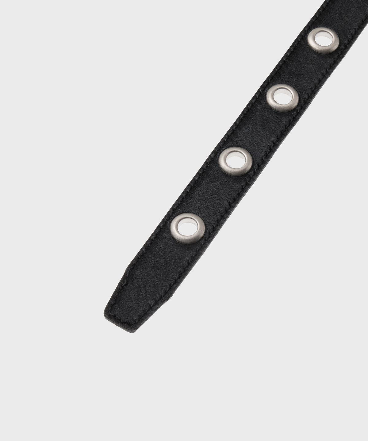브랜디드(BRANDED) CALF HAIR SINGLE EYELET BELT [BLACK]