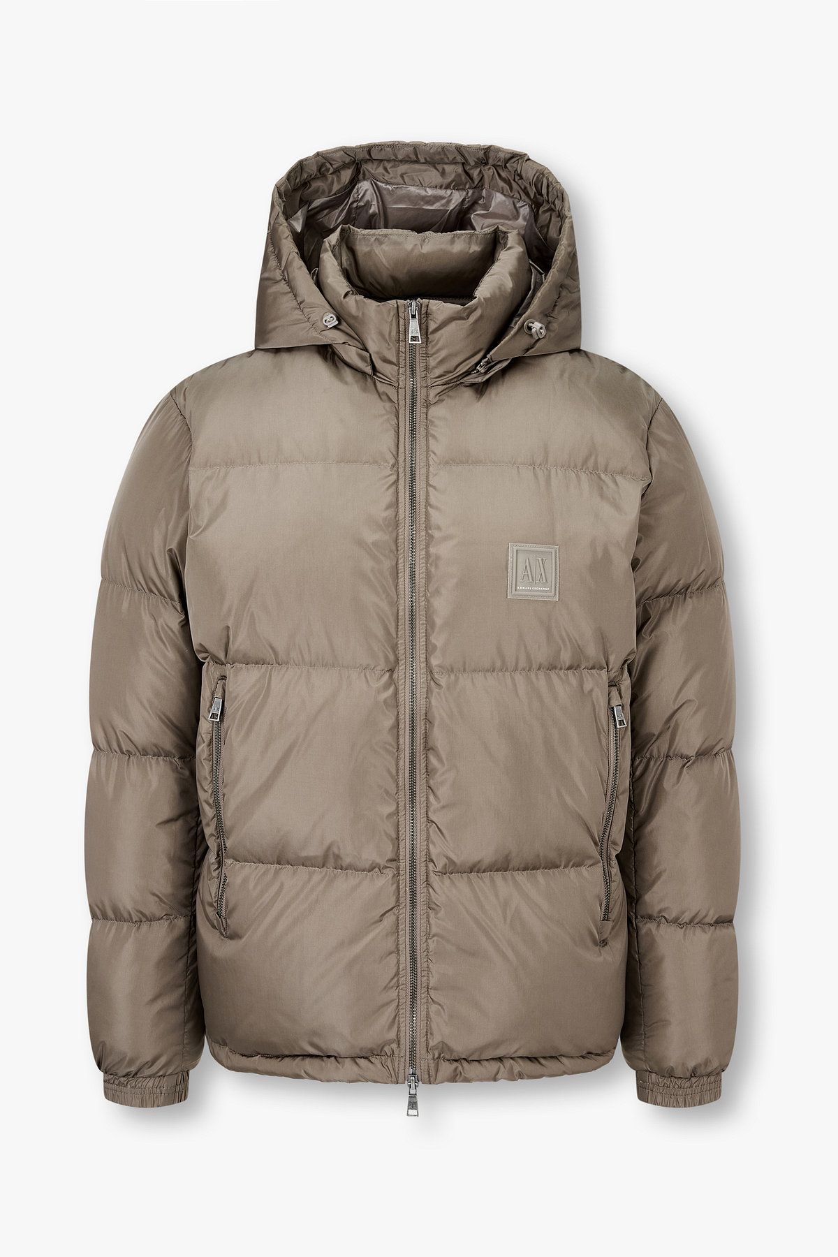 아르마니 익스체인지(ARMANI EXCHANGE) 남성 디태처블 후드 다운 패딩 자켓_카키 브라운 A415310001