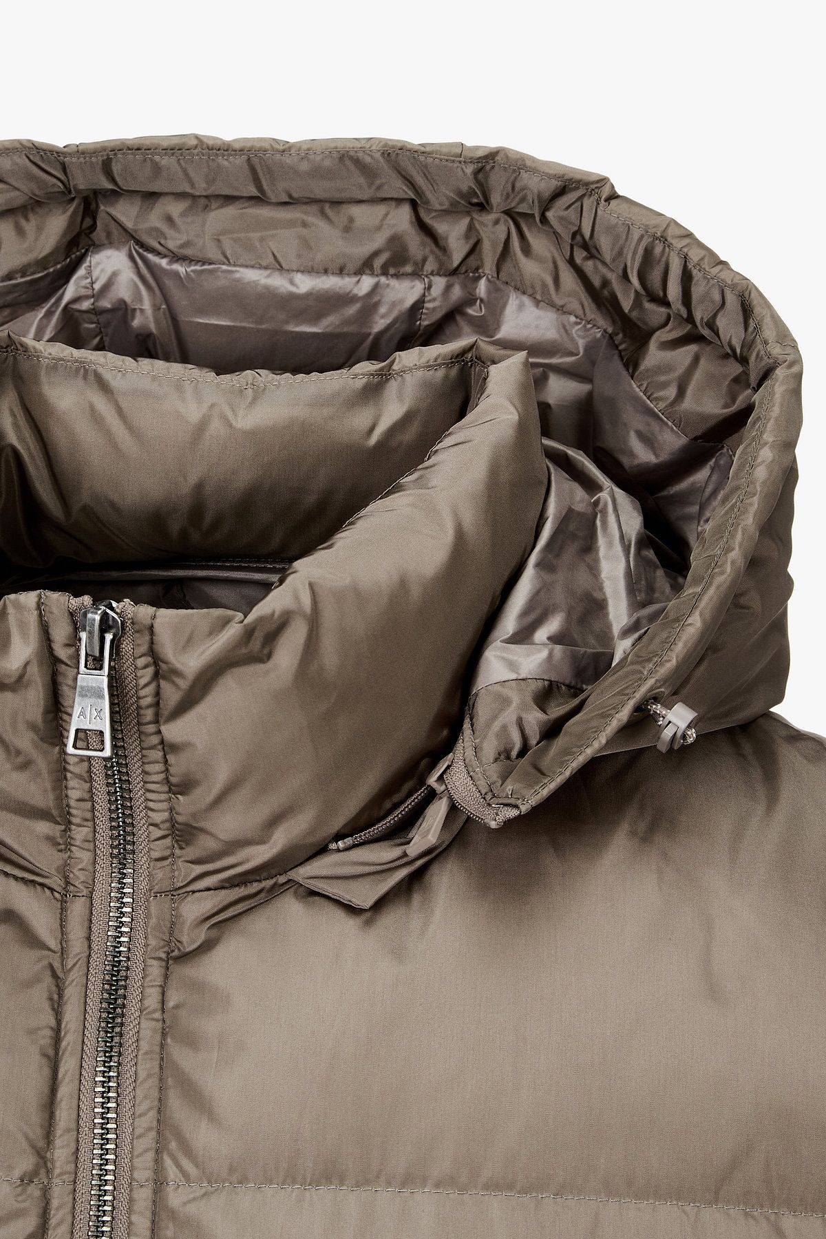 아르마니 익스체인지(ARMANI EXCHANGE) 남성 디태처블 후드 다운 패딩 자켓_카키 브라운 A415310001