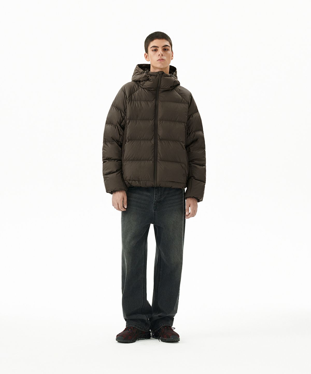 마하그리드(MAHAGRID) PANELED DOWN PUFFER BROWN(MG2FWMB901A)