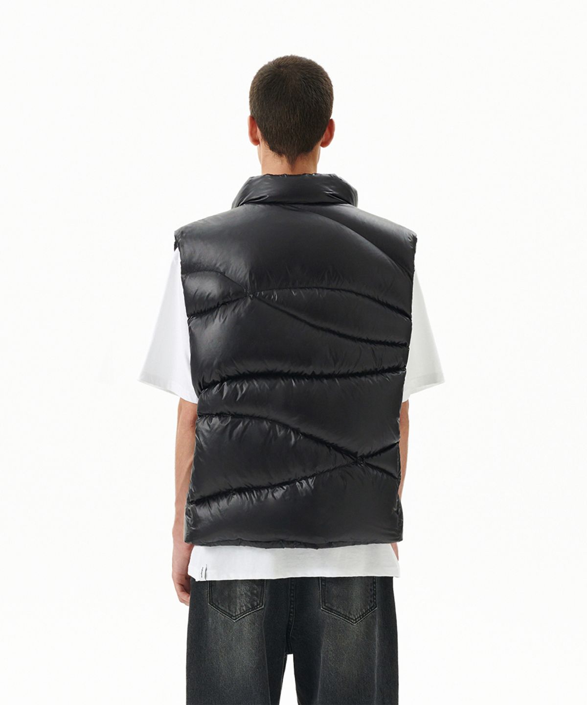 마하그리드(MAHAGRID) WAVY DOWN VEST BLACK(MG2FWMB902A)