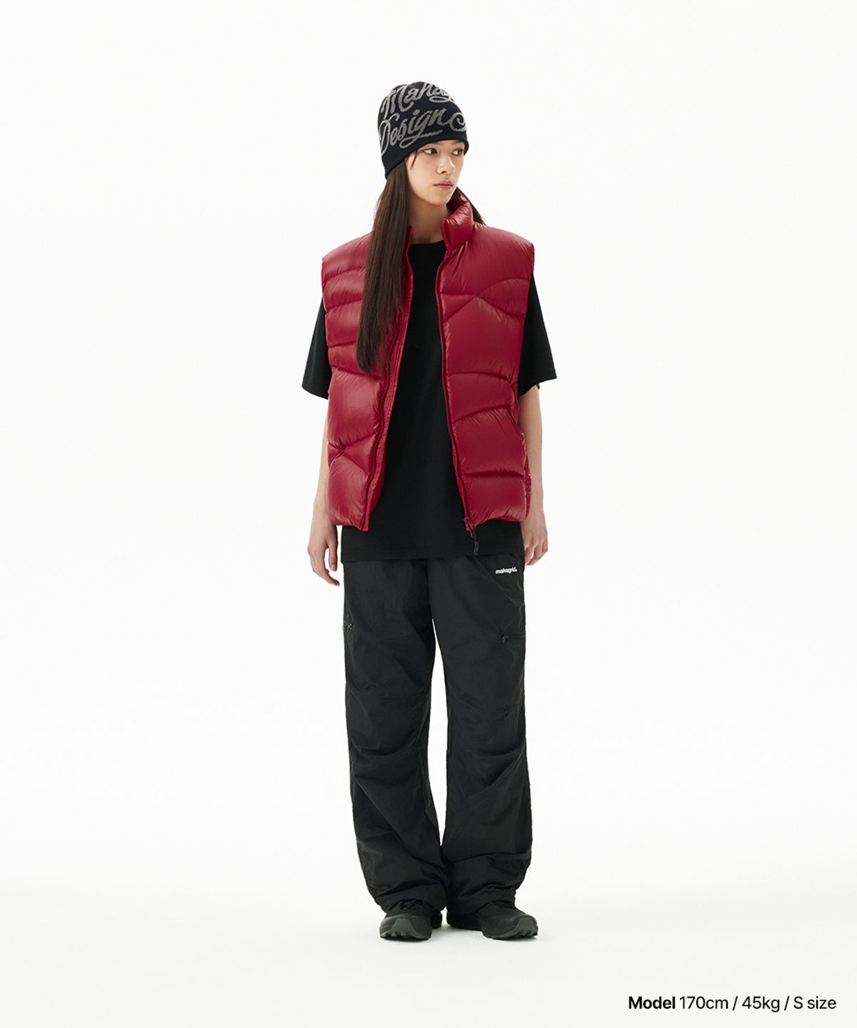 마하그리드(MAHAGRID) WAVY DOWN VEST RED(MG2FWMB902A)