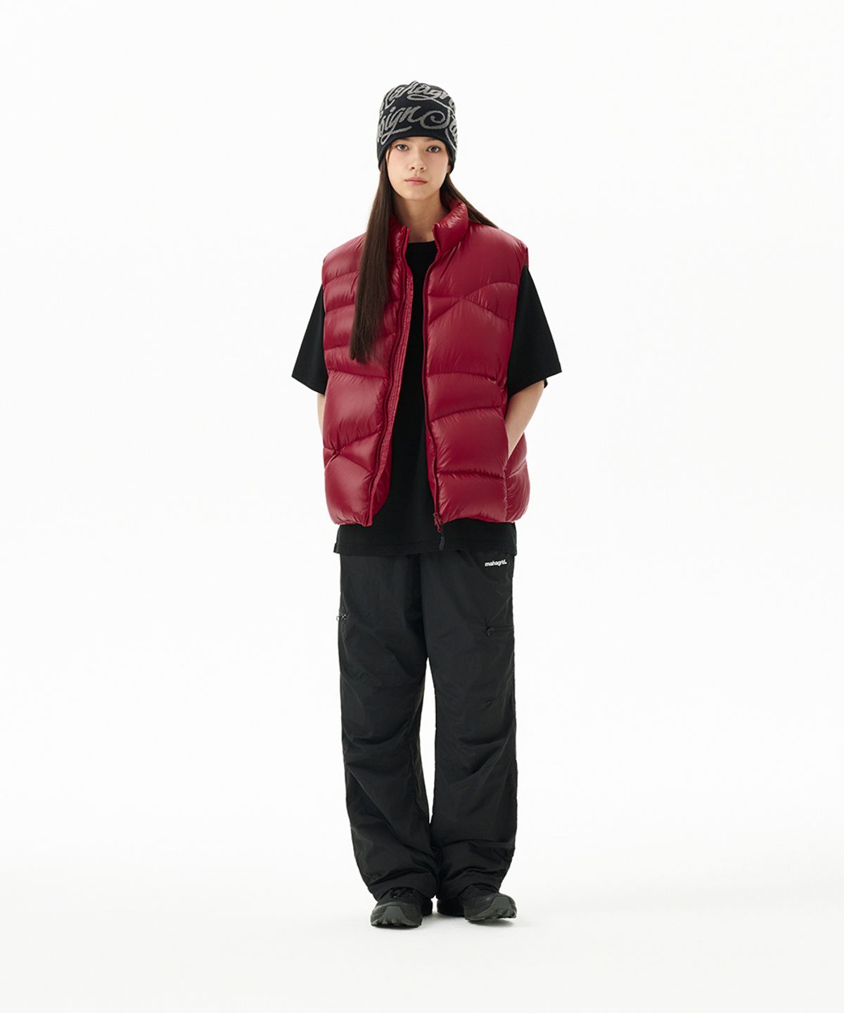 마하그리드(MAHAGRID) WAVY DOWN VEST RED(MG2FWMB902A)