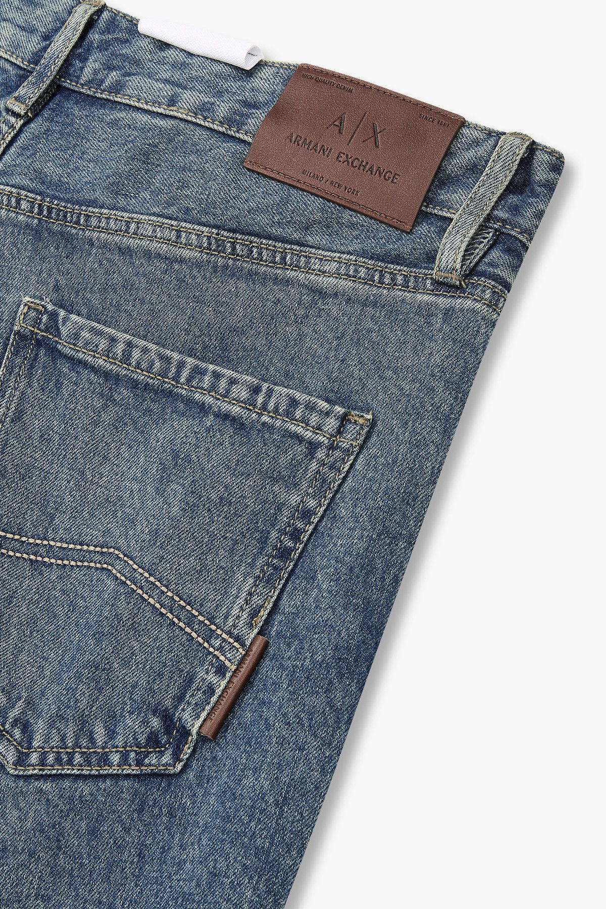 아르마니 익스체인지(ARMANI EXCHANGE) 남성 컴포트 슬림 핏 데님 팬츠_블루 A415340001