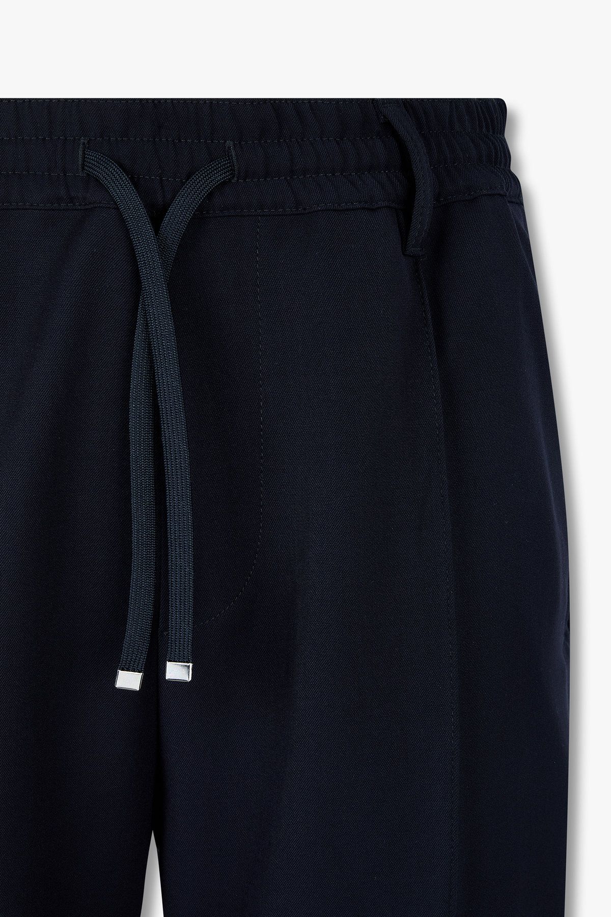 아르마니 익스체인지(ARMANI EXCHANGE) 남성 핀턱 드로스트링 조거 팬츠_다크 네이비 A415342009