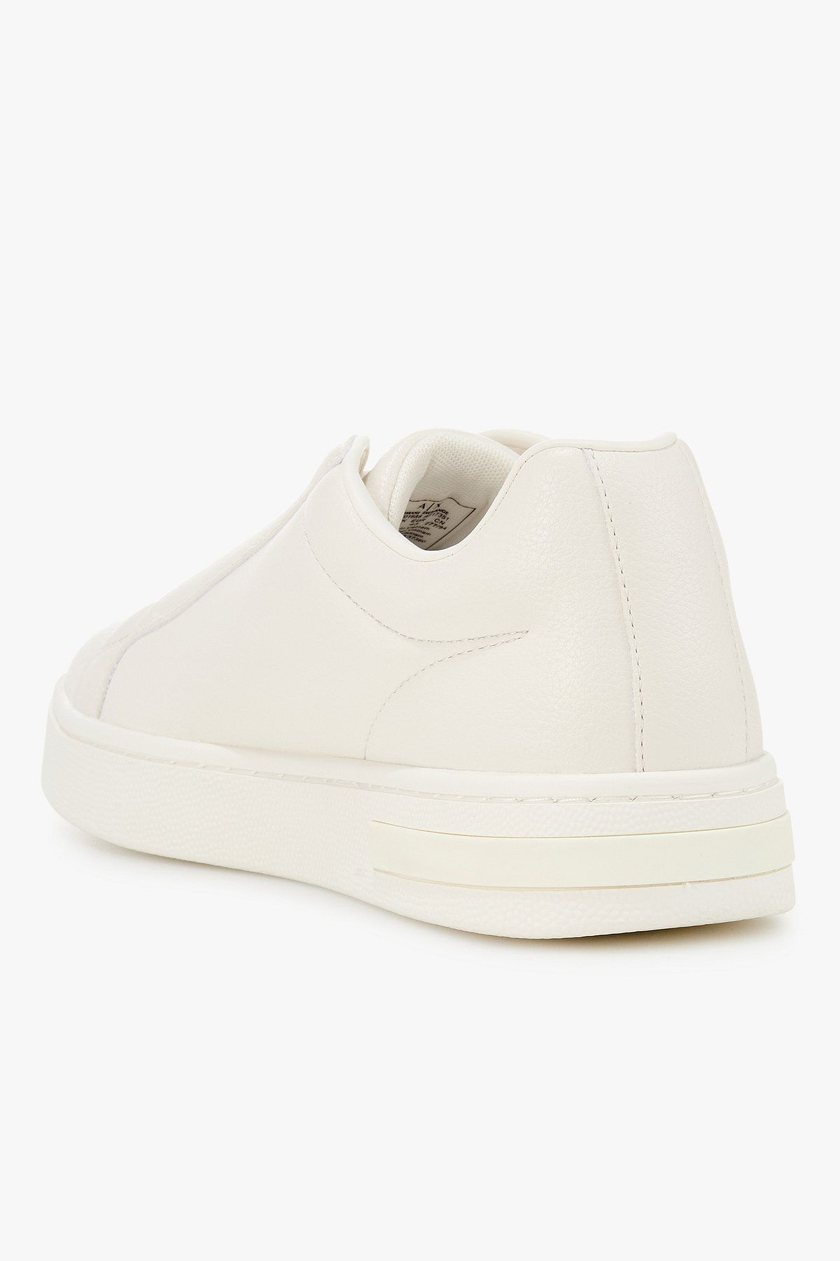 아르마니 익스체인지(ARMANI EXCHANGE) 남성 페이크 레더 밴딩 스니커즈_오프 화이트 A415375001