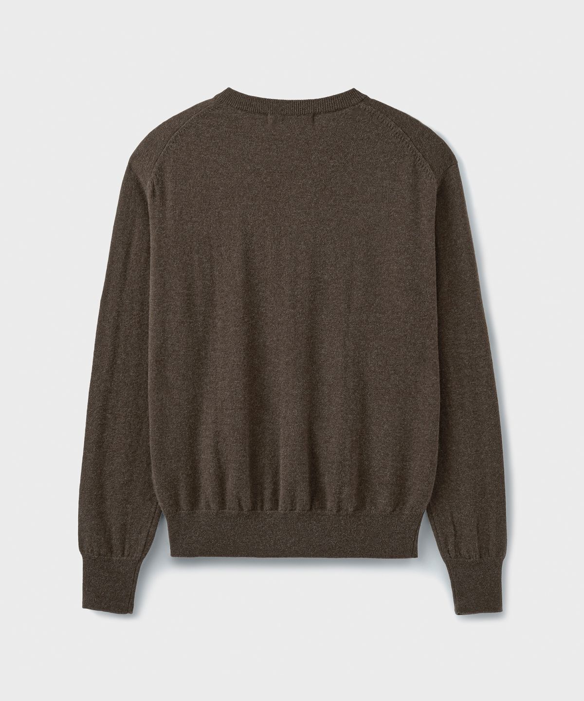 브랜디드(BRANDED) [SUPERIOR] ESSENTIAL SUPERFINE ROUND CARDIGAN [MELANGE BROWN]