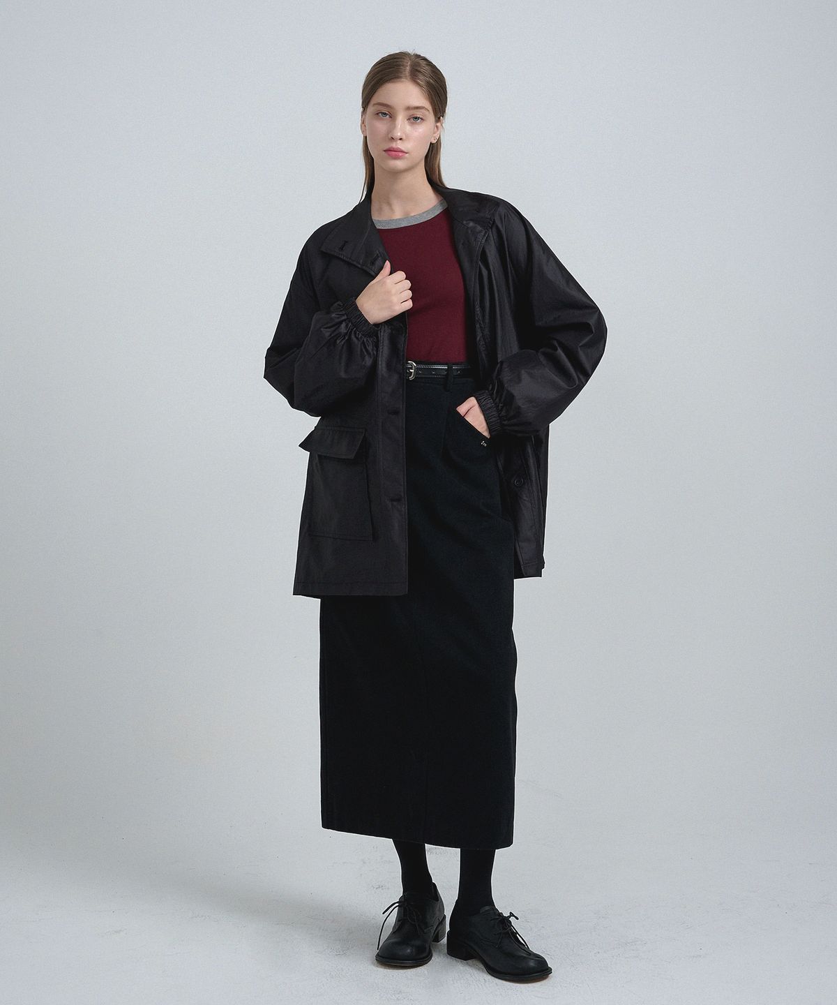 미케네(MICANE) 오브리 하이넥 자켓