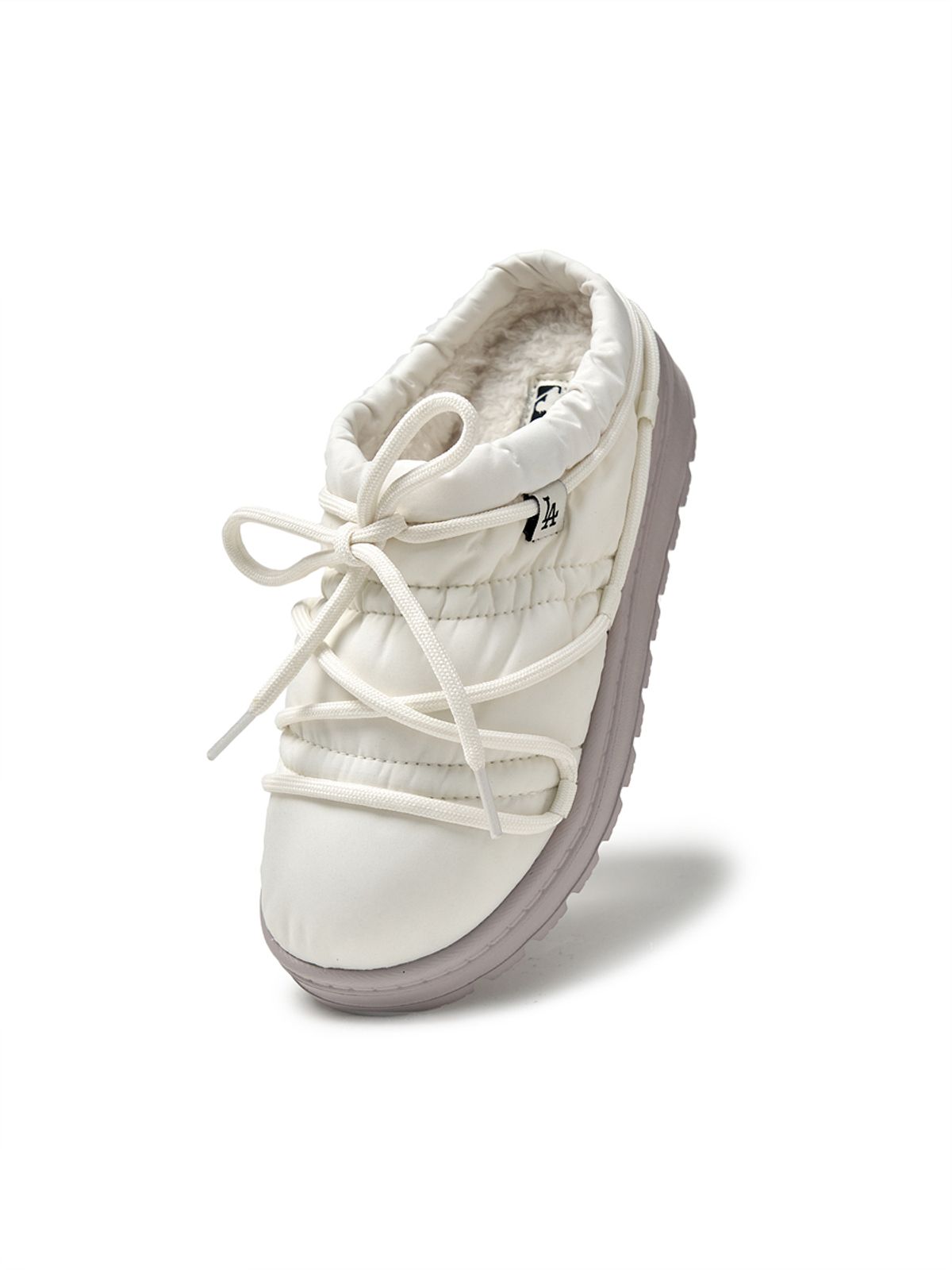 엠엘비(MLB) 플러쉬 패딩 뮬 레이스 LA (White)